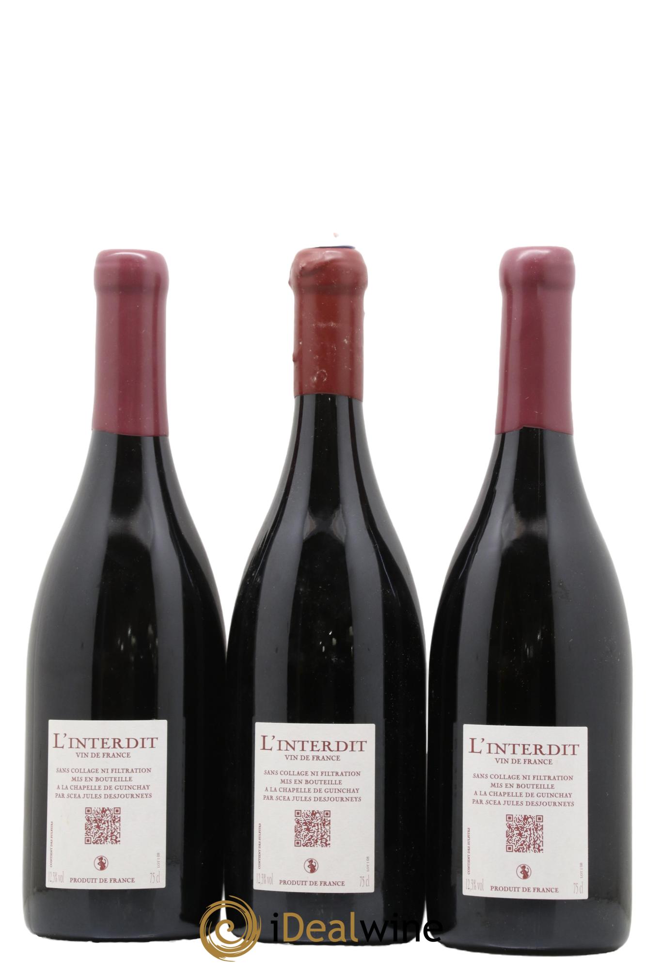 Vin de France L'Interdit Jules Desjourneys - Lot of 3 bottles - 1