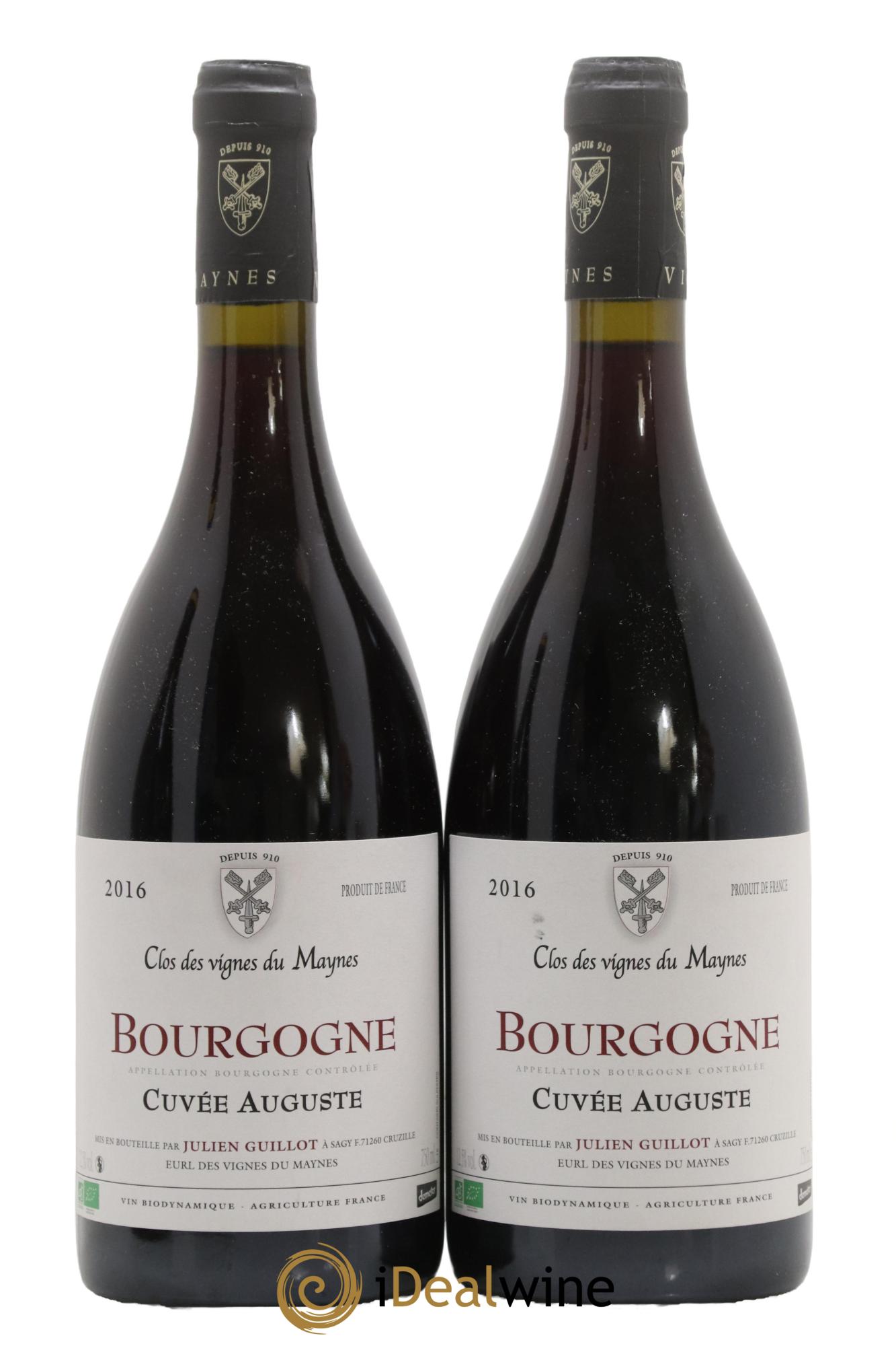 Bourgogne Cuvée Auguste Les Vignes du Maynes 2016 - Lot de 2 bouteilles - 0