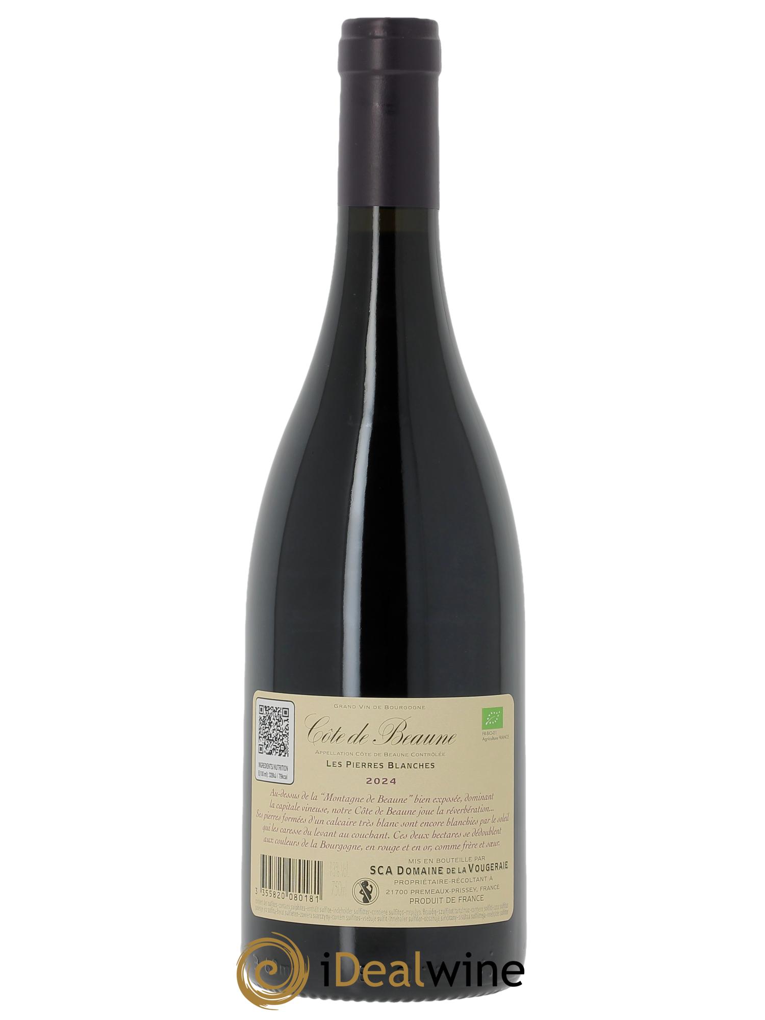 Côte de Beaune Les Pierres Blanches La Vougeraie  2024 - Lot de 1 bouteille - 1