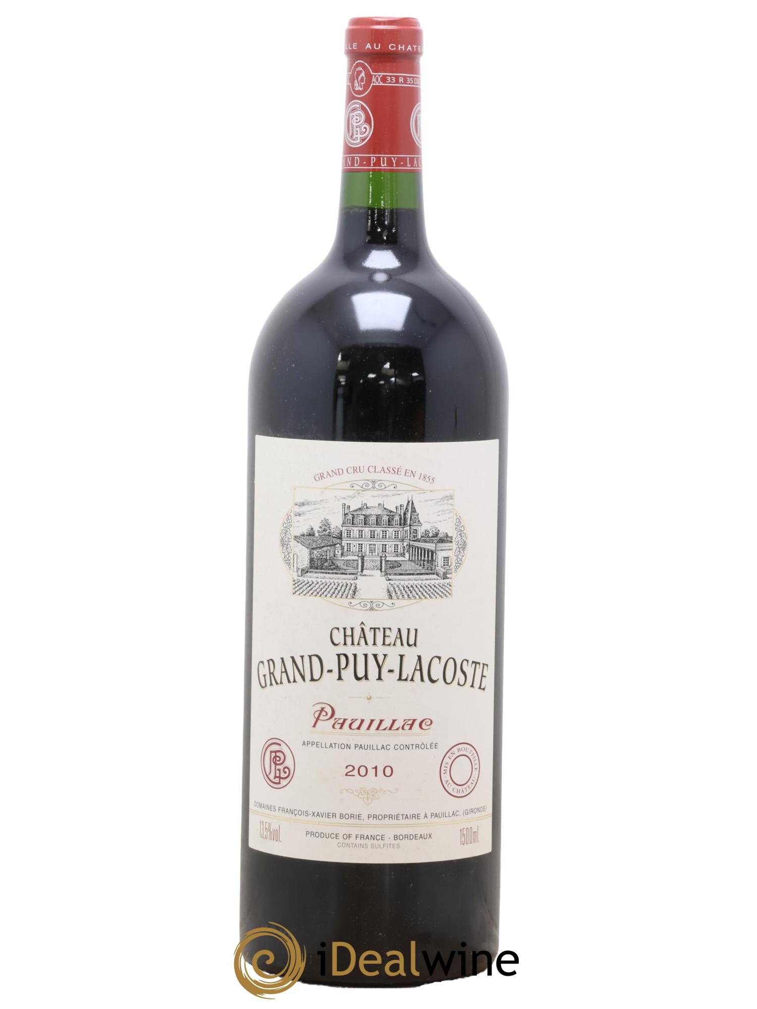 Château Grand Puy Lacoste 5ème Grand Cru Classé 2010 - Lot de 1 magnum - 0