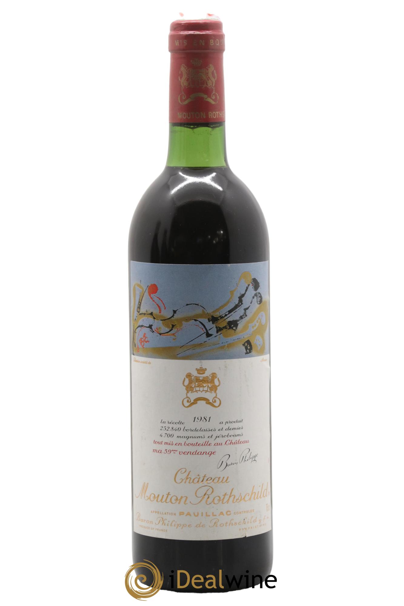 Château Mouton Rothschild 1er Grand Cru Classé 1981 - Lot of 1 bottle - 0
