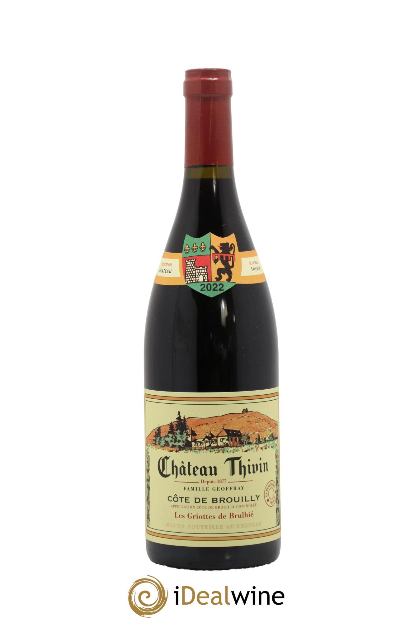Côte de Brouilly Les Griottes De Brulhié Château Thivin 2022 - Lot de 1 bouteille - 0