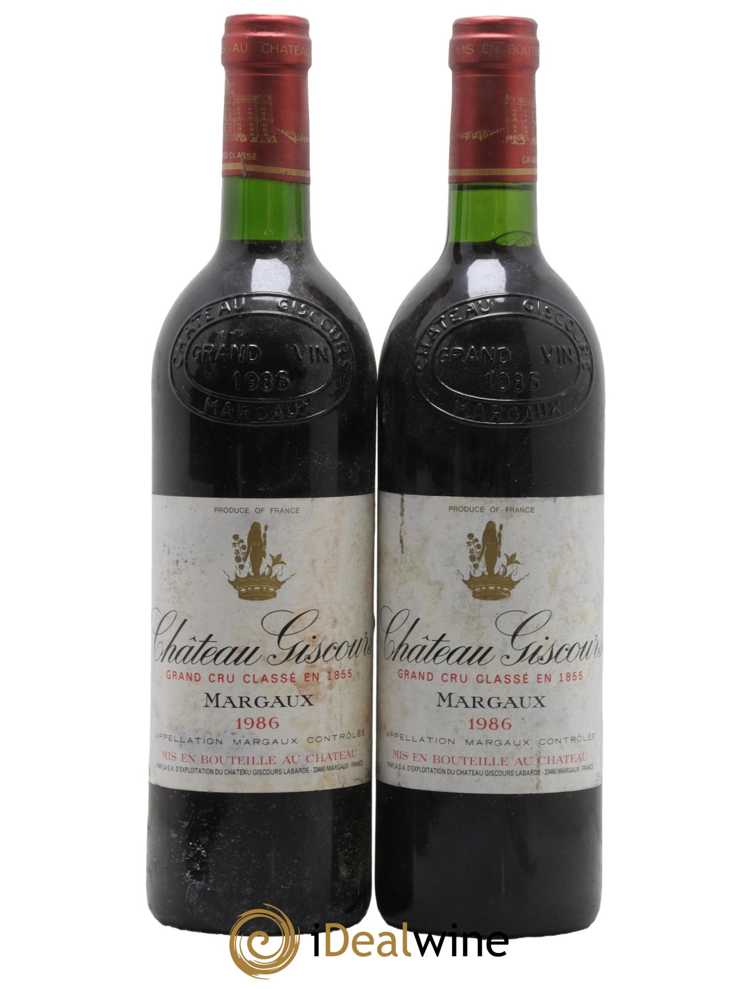 Château Giscours 3ème Grand Cru Classé 1986 - Lot de 2 bouteilles - 0