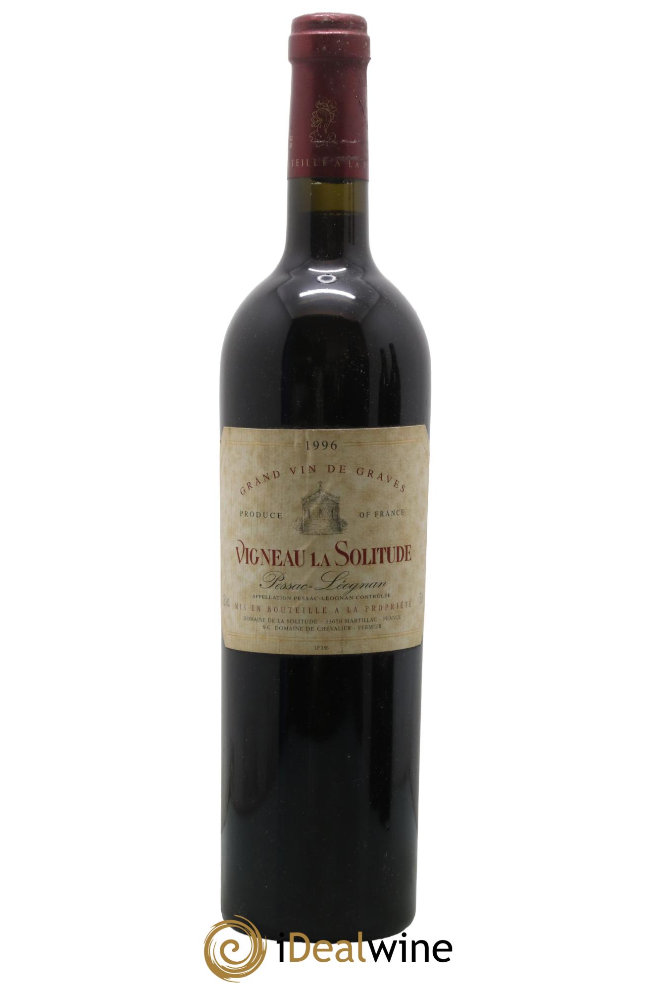 Pessac-Léognan Vigneau La Solitude 1996 - Lot de 1 bouteille - 0