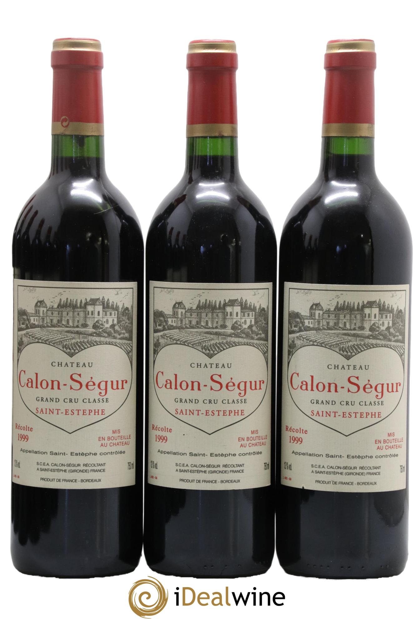 Château Calon Ségur 3ème Grand Cru Classé 1999 - Lot de 3 bouteilles - 0