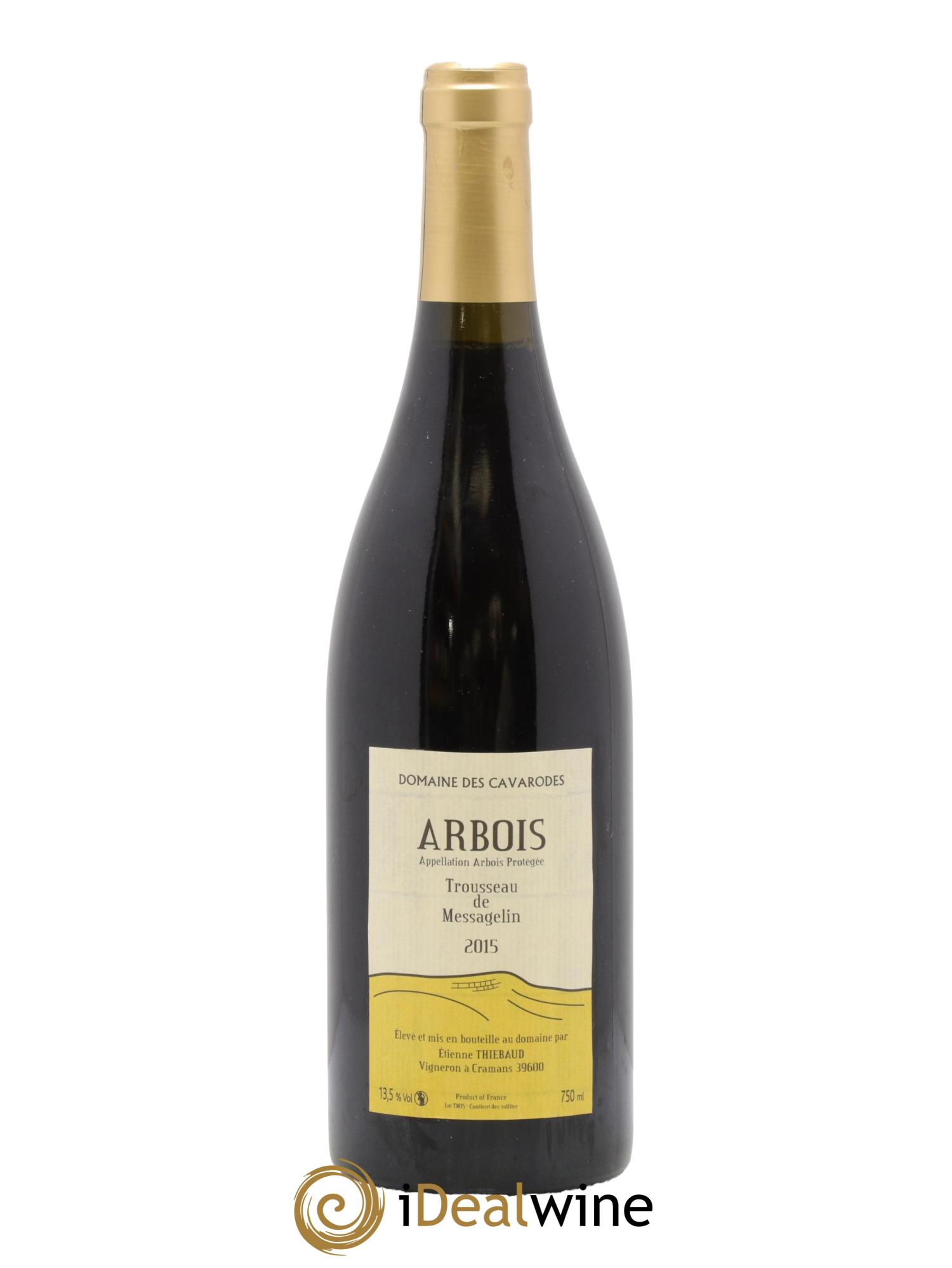 Arbois Trousseau de Messagelin Cavarodes (Domaine des) - Etienne Thiébaud 2015 - Lot de 1 bouteille - 0