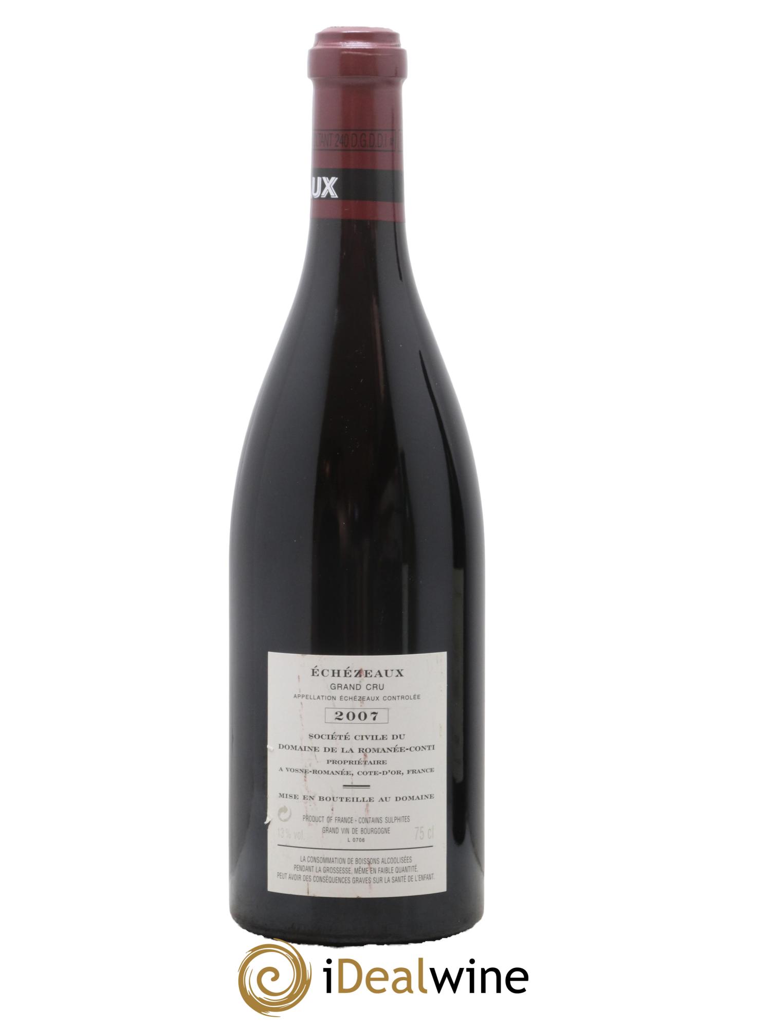 Echezeaux Grand Cru Domaine de la Romanée-Conti 2007 - Lot de 1 bouteille - 1