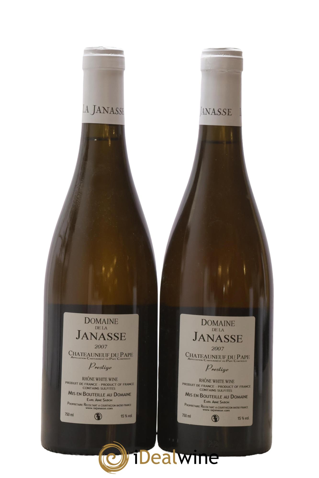 Châteauneuf-du-Pape Prestige La Janasse (Domaine de) 2007 - Lot of 2 bottles - 1