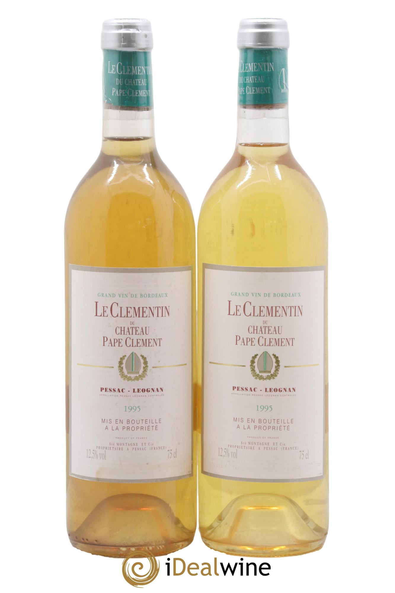 Le Clémentin de Pape Clément 1995 - Posten von 2 Flaschen - 0