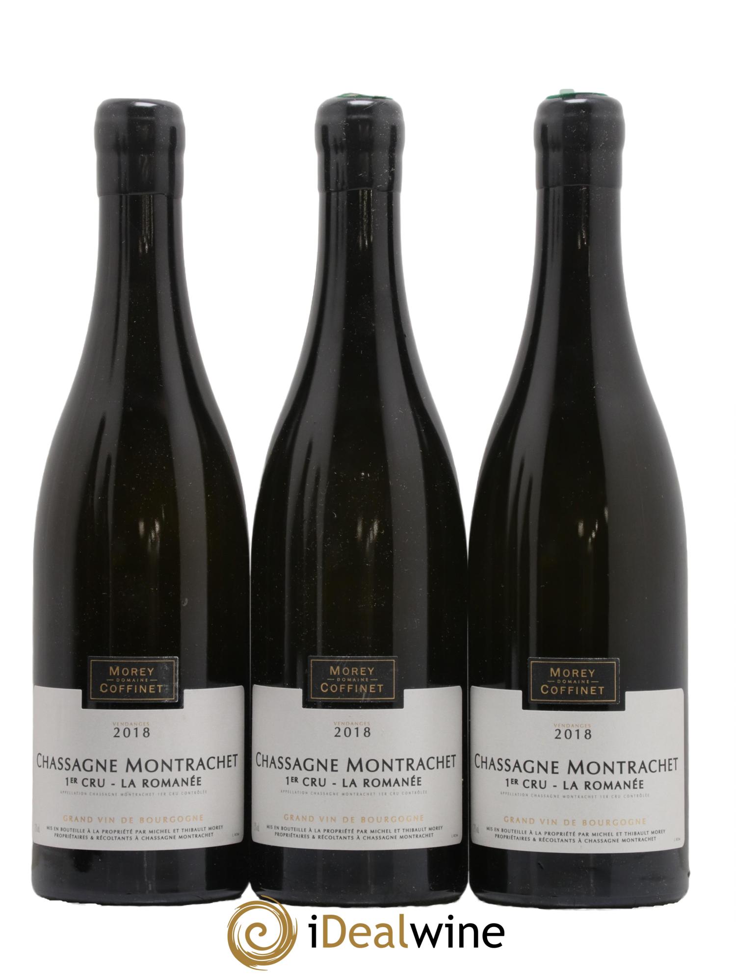 Chassagne-Montrachet 1er Cru La Romanée Morey-Coffinet (Domaine) 2018 - Lot de 3 bouteilles - 0