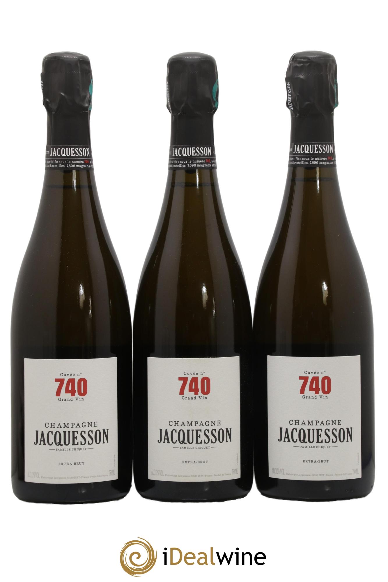 Cuvée 740 Extra-Brut Jacquesson - Lot de 3 bouteilles - 0