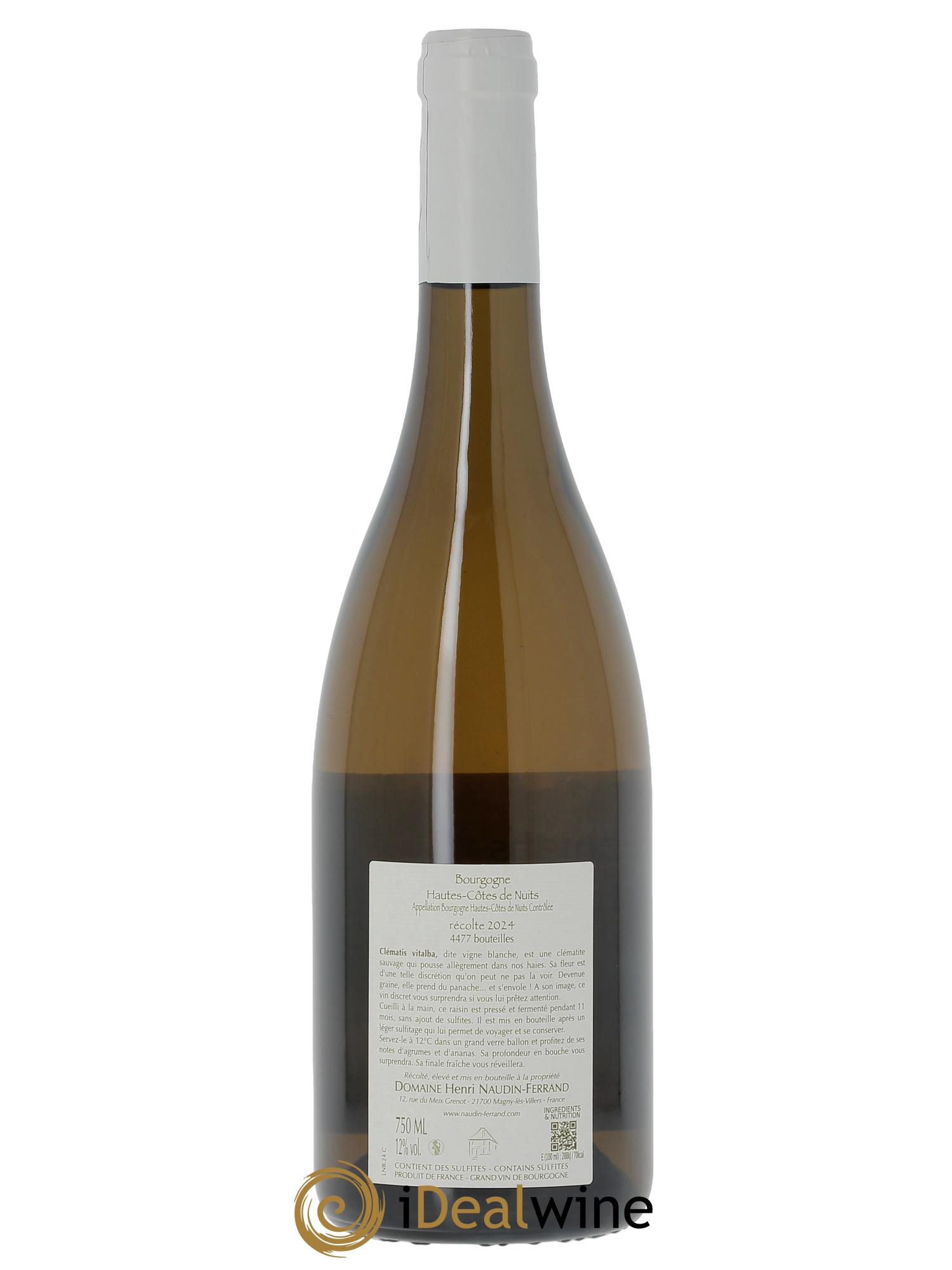 Hautes-Côtes de Nuits Clématis vitalba Naudin-Ferrand (Domaine) 2024 - Lot de 1 bouteille - 1
