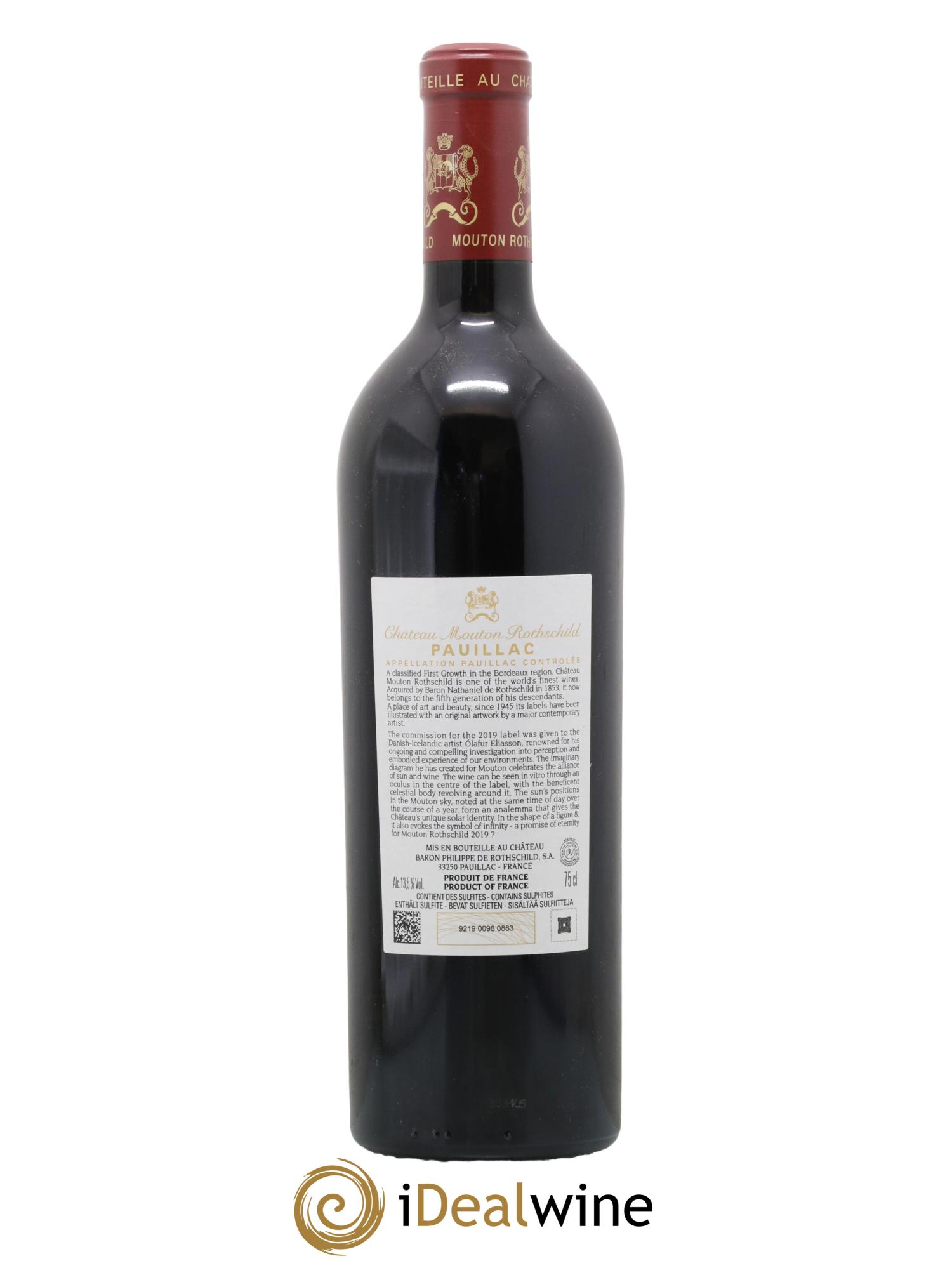 Château Mouton Rothschild 1er Grand Cru Classé 2019 - Lot de 1 bouteille - 1