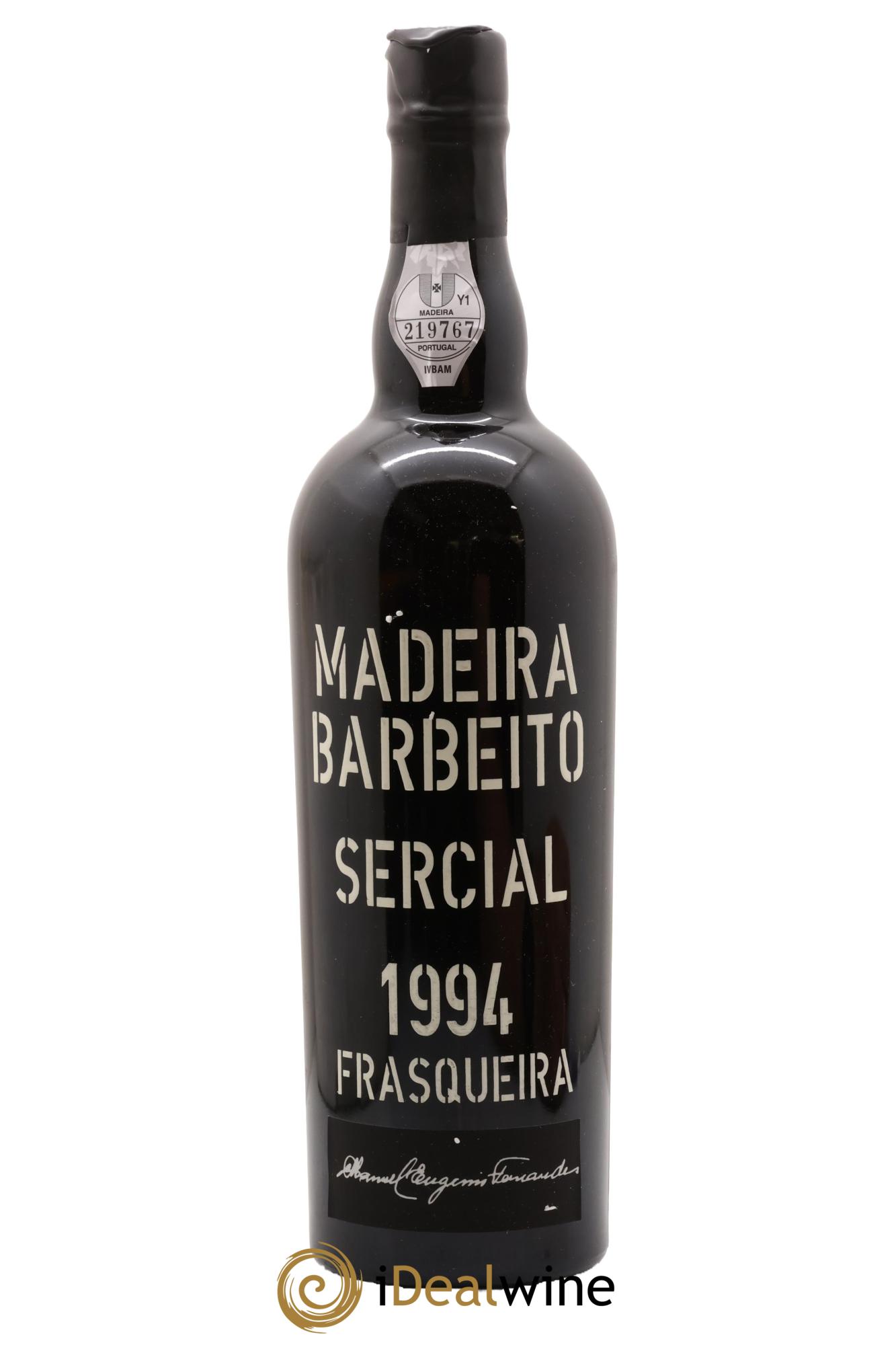 Madère Barbeito Sercial Frasqueira Manuel Eugénio Fernandes 1994 - Lot de 1 bouteille - 0