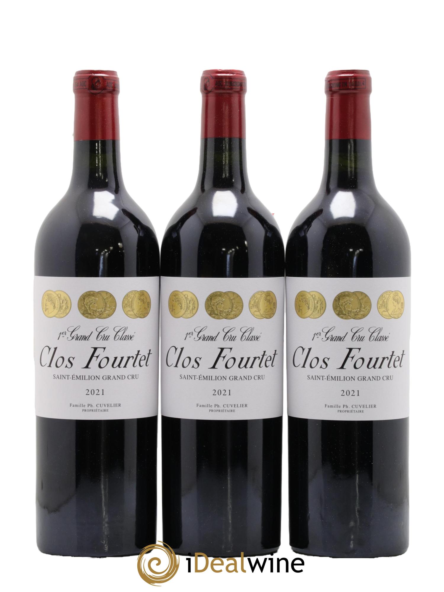 Clos Fourtet 1er Grand Cru Classé B  2021 - Lot of 3 bottles - 0
