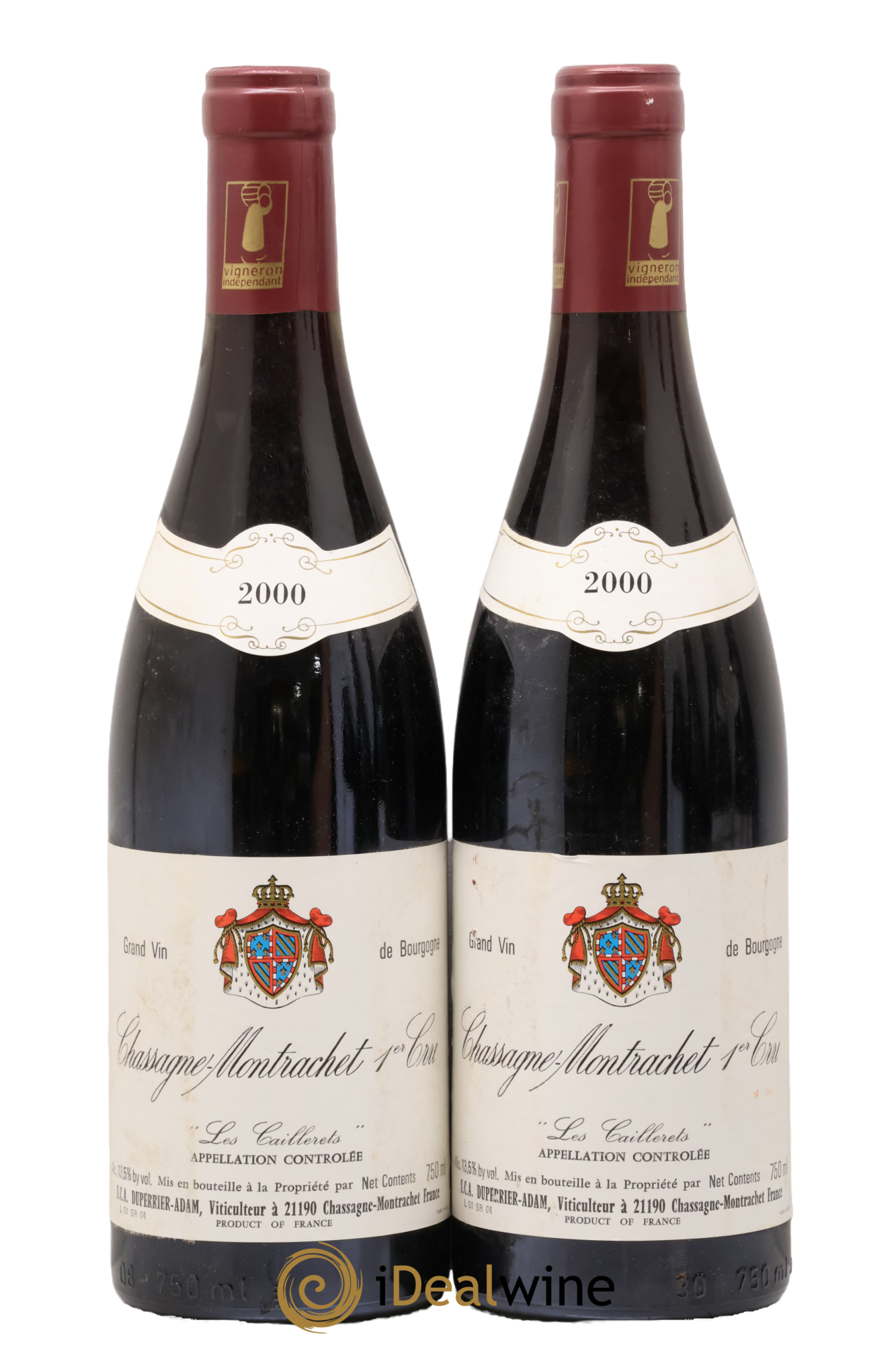 Chassagne-Montrachet 1er Cru Les Caillerets Sca Duperrier Adam 2000 - Lot de 2 bouteilles - 0