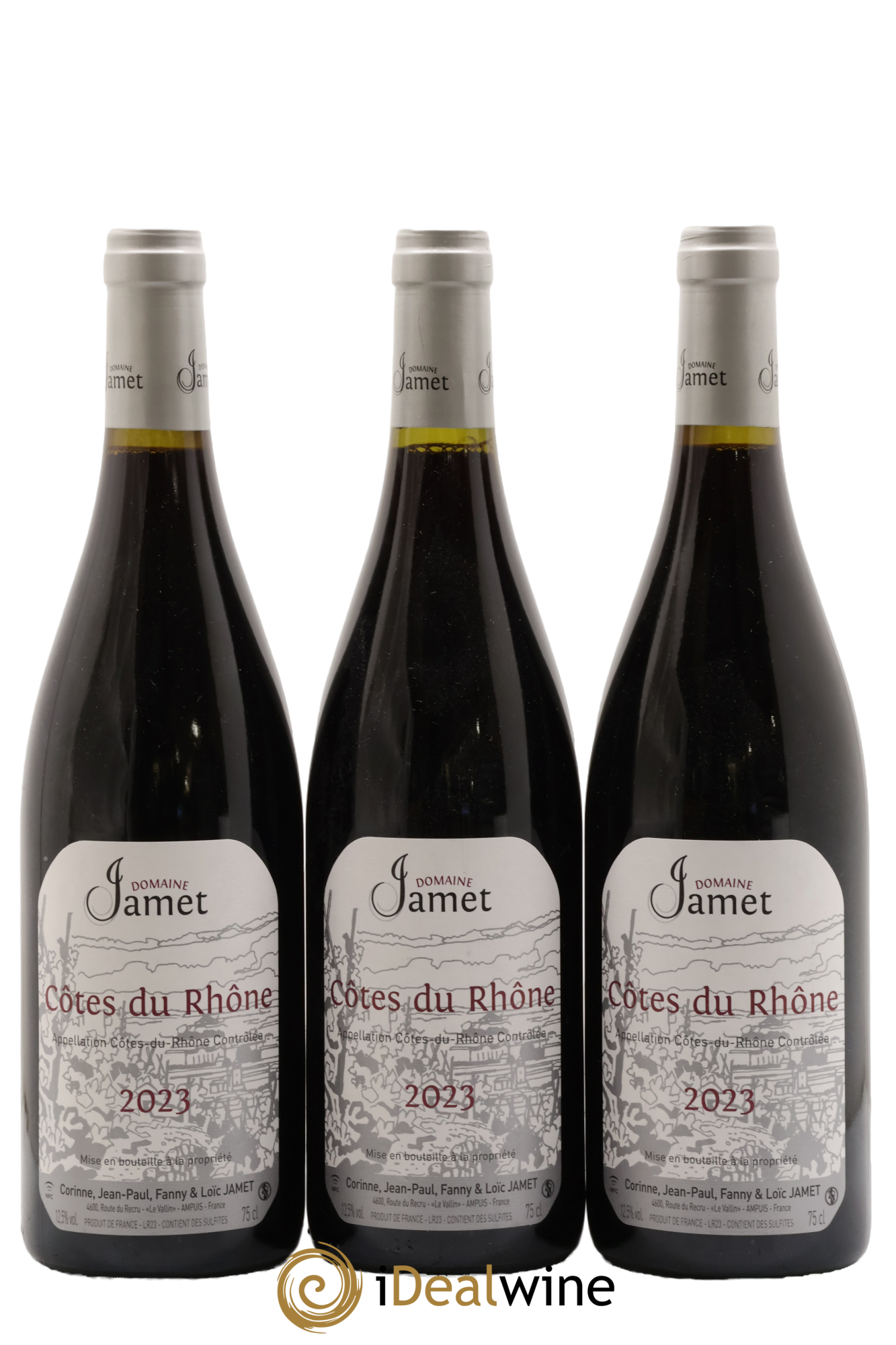 Côtes-du-Rhône Jamet (Domaine) 2023 - Lot de 3 bouteilles - 0