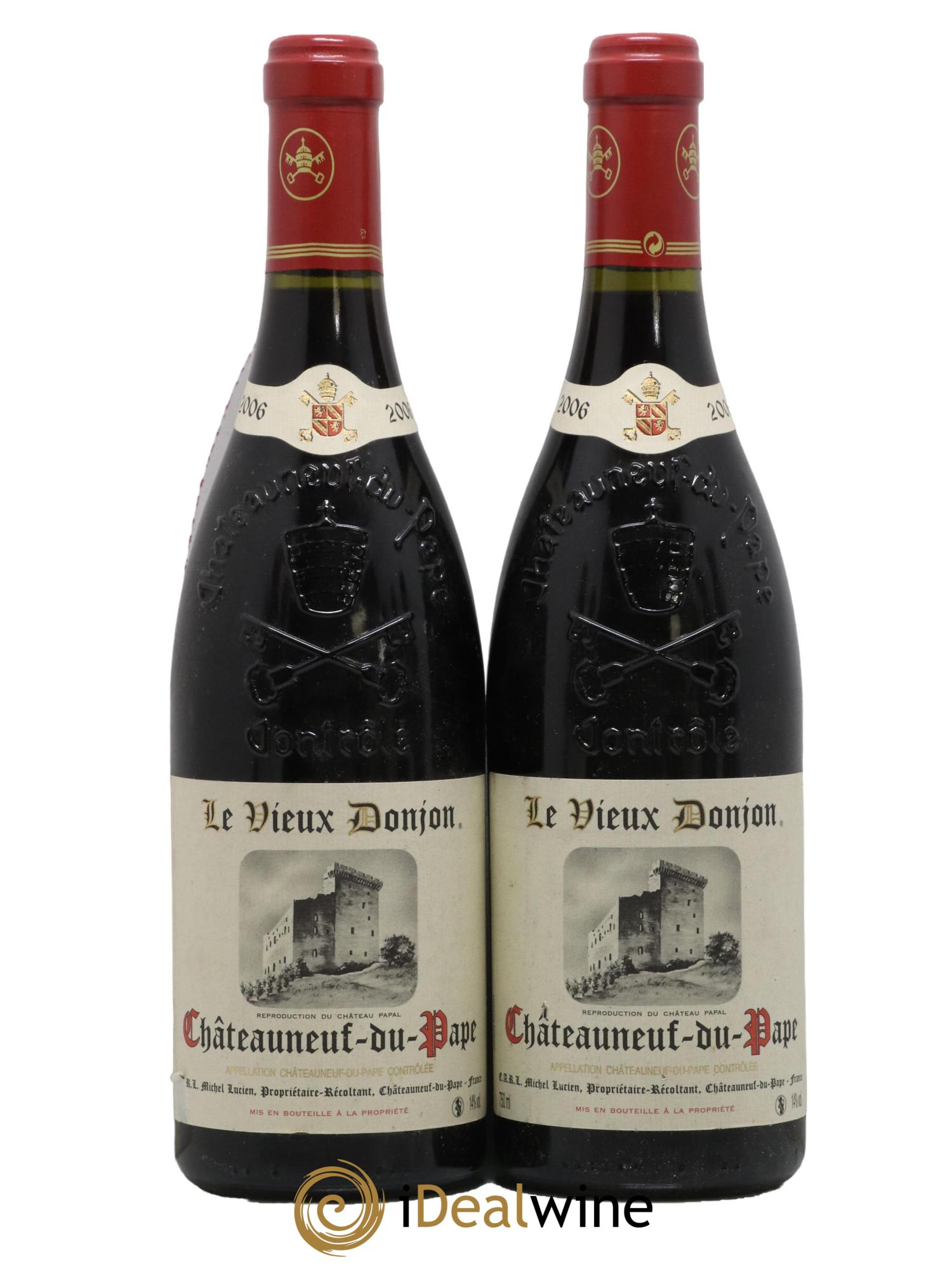 Châteauneuf-du-Pape Le Vieux Donjon Michel Lucien 2006 - Lot de 2 bouteilles - 0