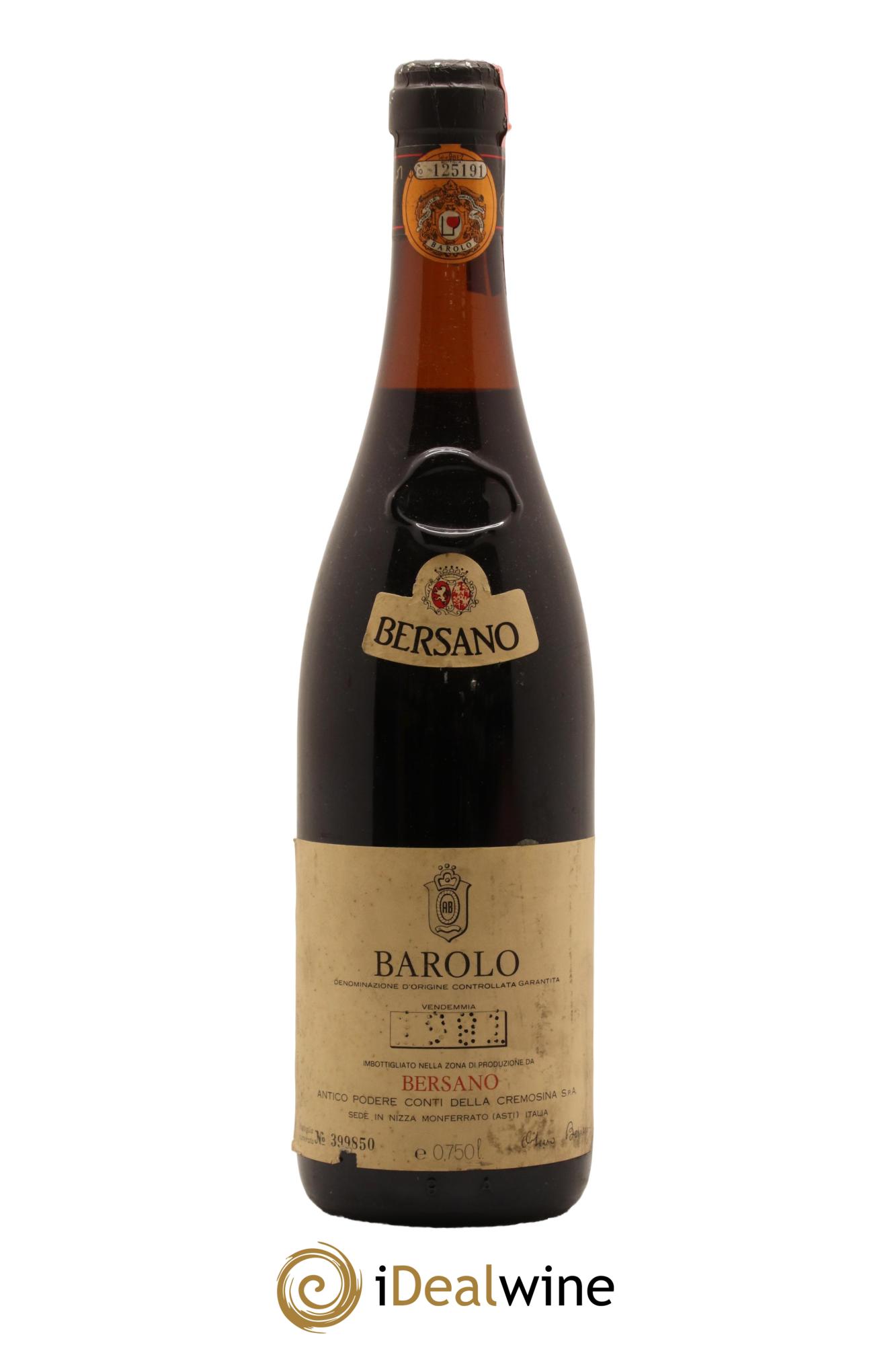 Barolo Bersano 1981 - Posten von 1 Flasche - 0