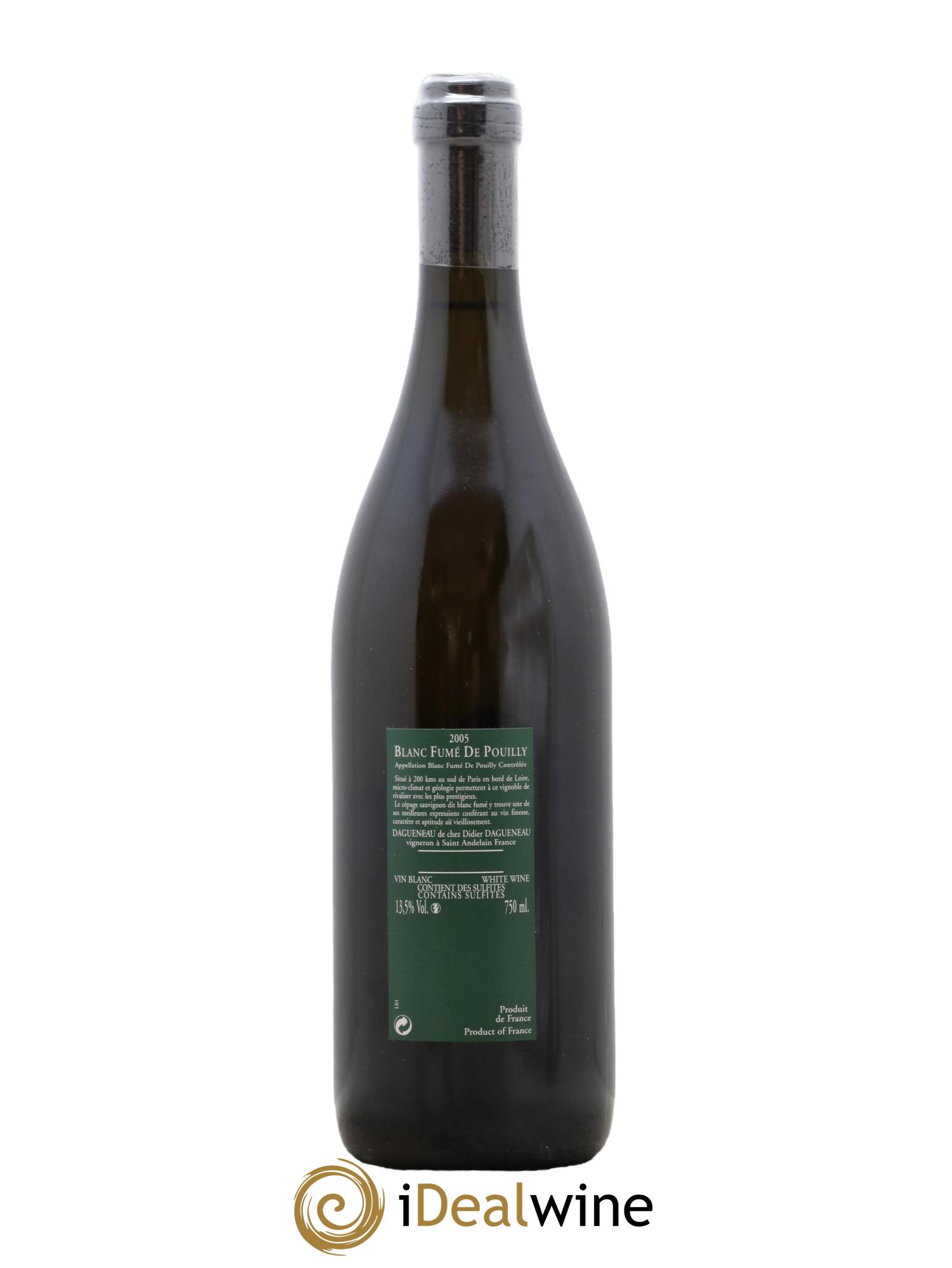 Vin de France (anciennement Pouilly-Fumé) Silex Dagueneau (Domaine Didier - Louis-Benjamin) 2005 - Lot de 1 bouteille - 1