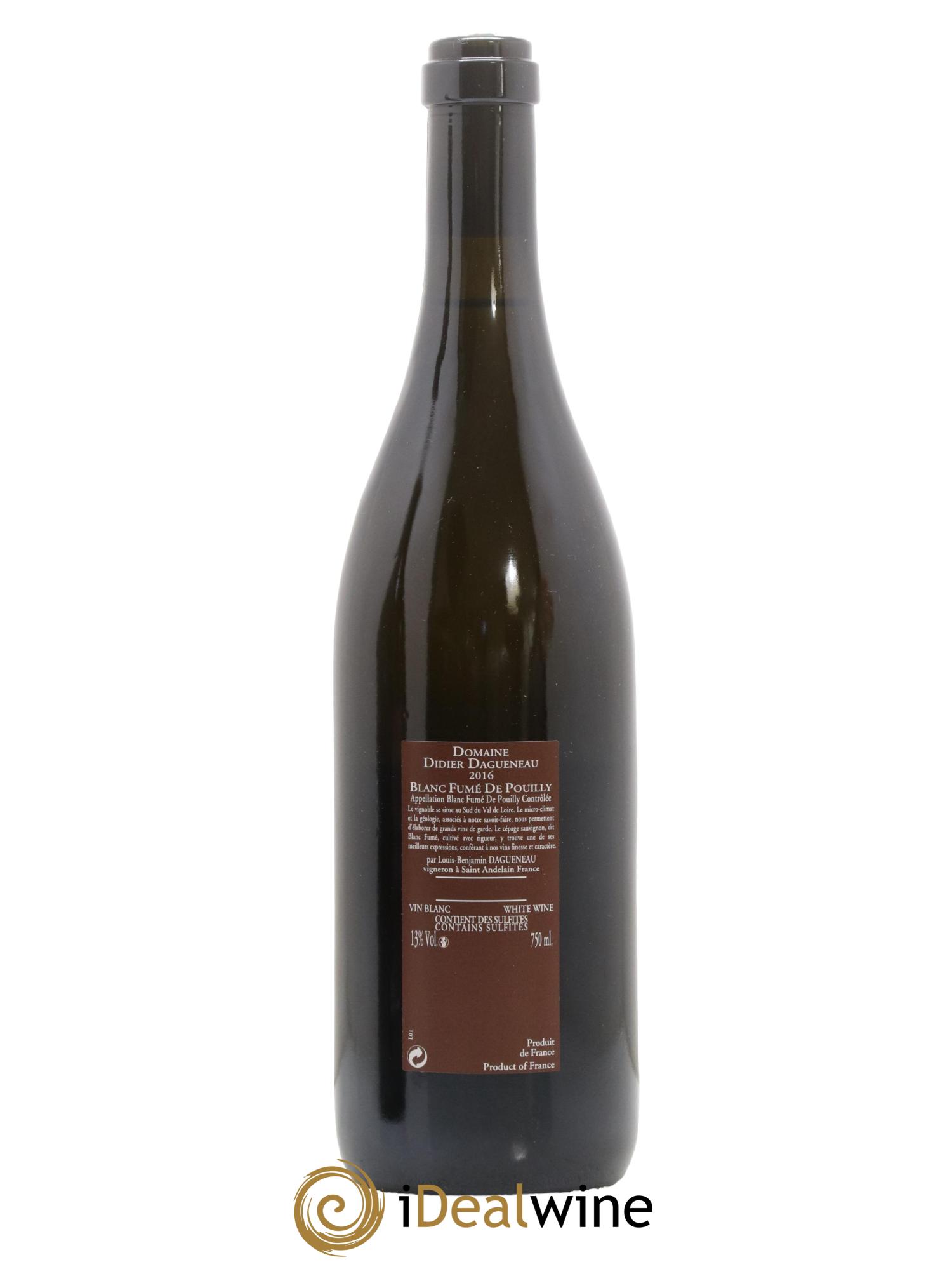 Vin de France (anciennement Pouilly-Fumé) Pur Sang Dagueneau (Domaine Didier - Louis-Benjamin) 2016 - Lot de 1 bouteille - 1