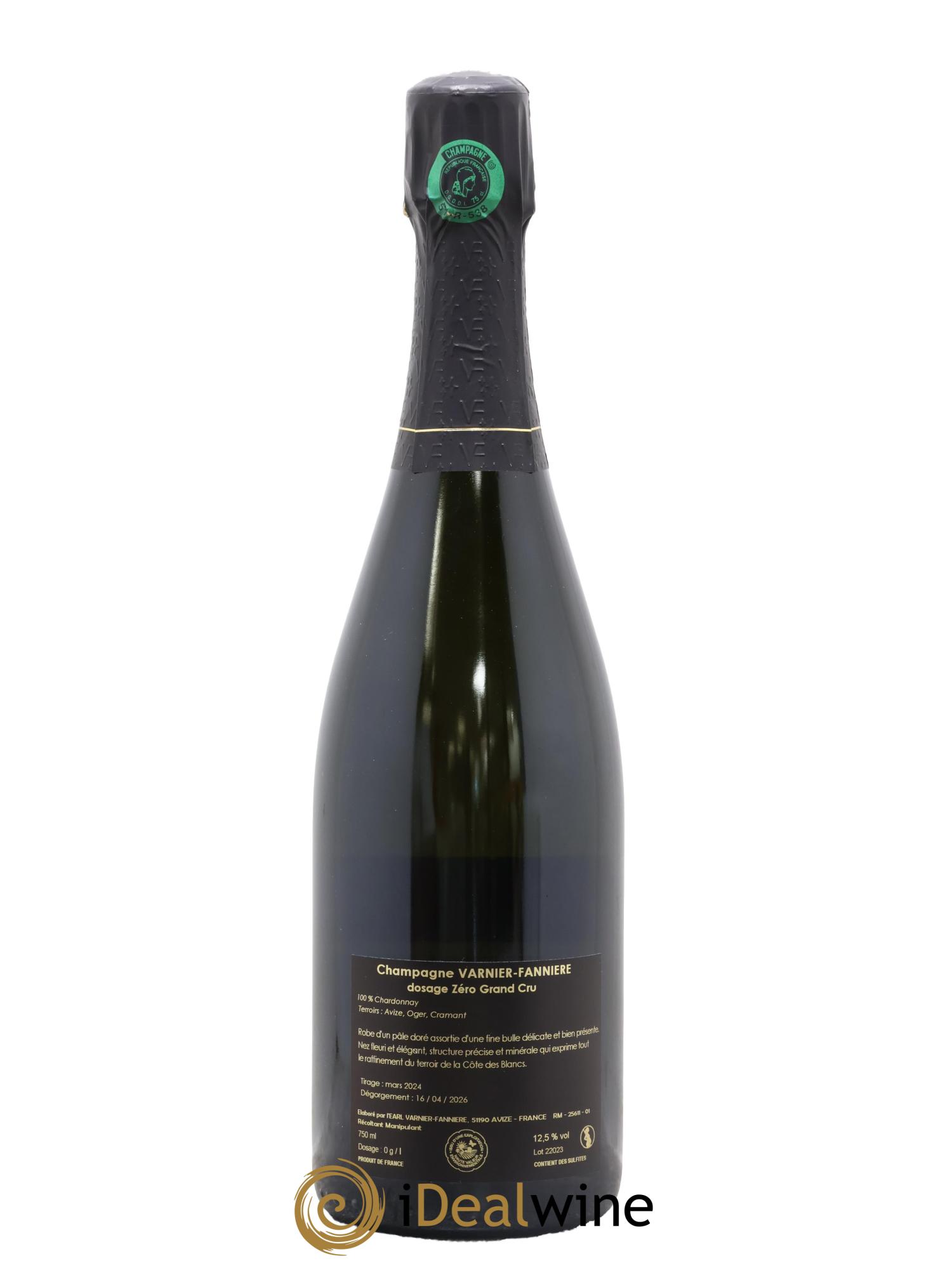 Brut Zero Grand Cru Varnier-Fannière - Lotto di 1 bottiglia - 1