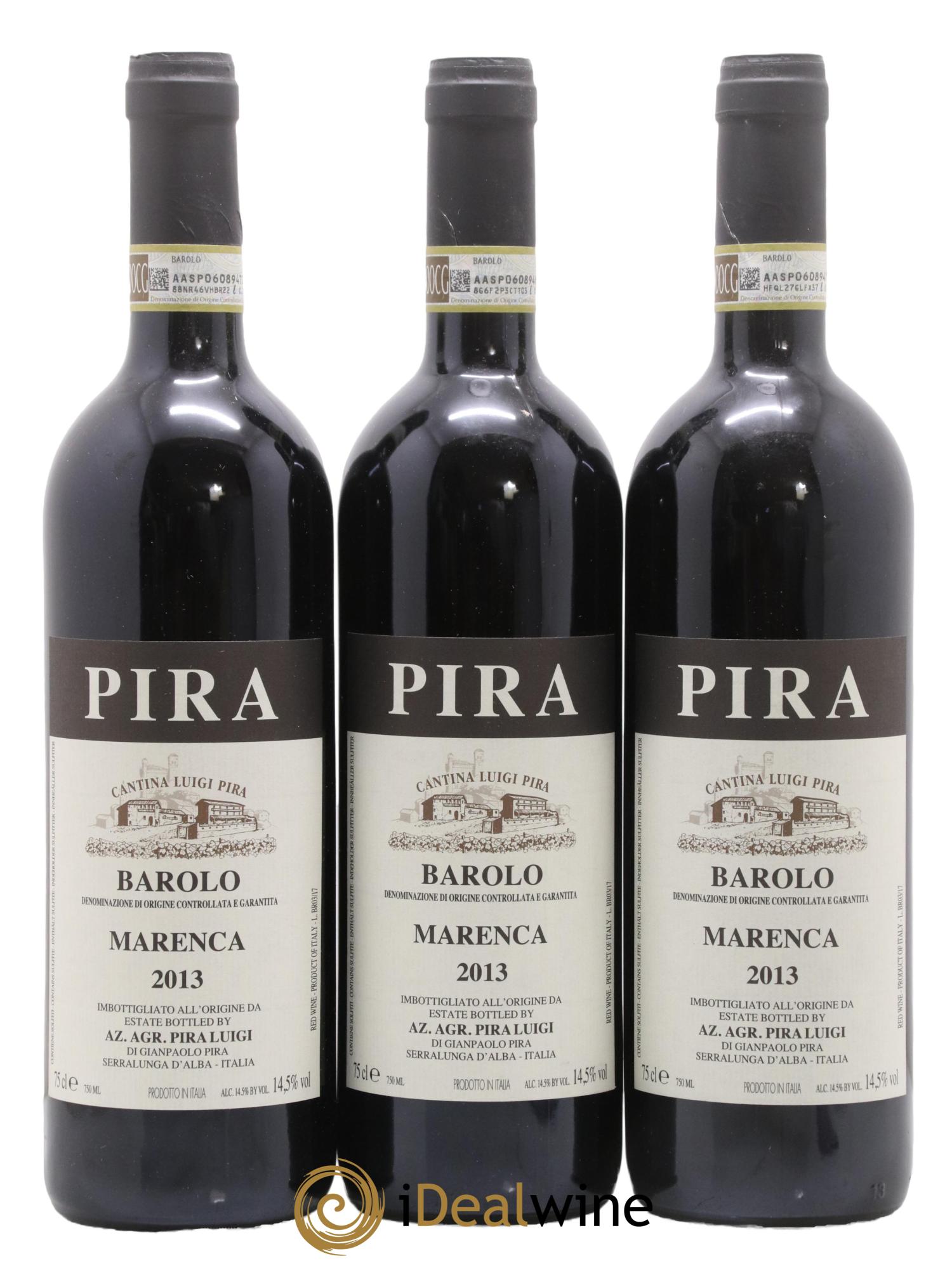 Barolo DOCG Luigi Pira Marenca 2013 - Lot de 3 bouteilles - 0