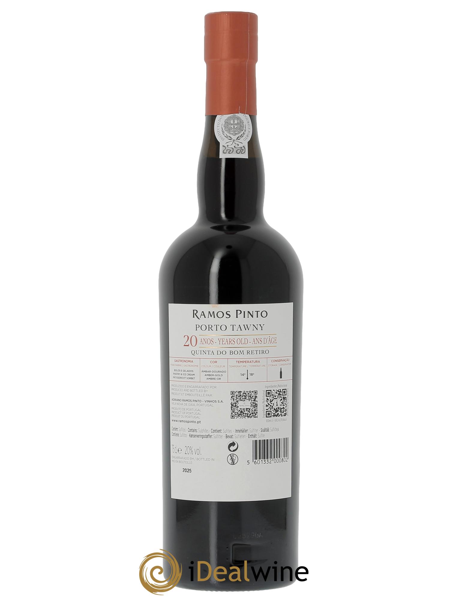 Porto Tawny 20 ans Quinta do Bom Retiro Ramos Pinto  - Lot of 1 bottle - 2