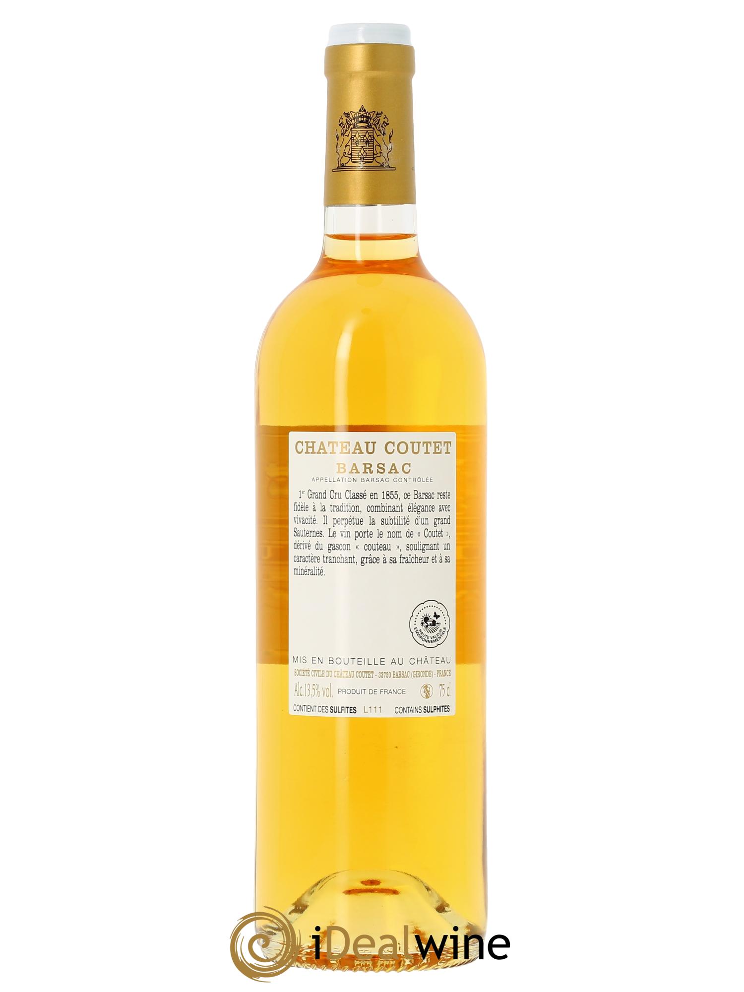 Château Coutet 1er Grand Cru Classé (CBO à partir de 6 bts) 2023 - Lot de 1 bouteille - 1