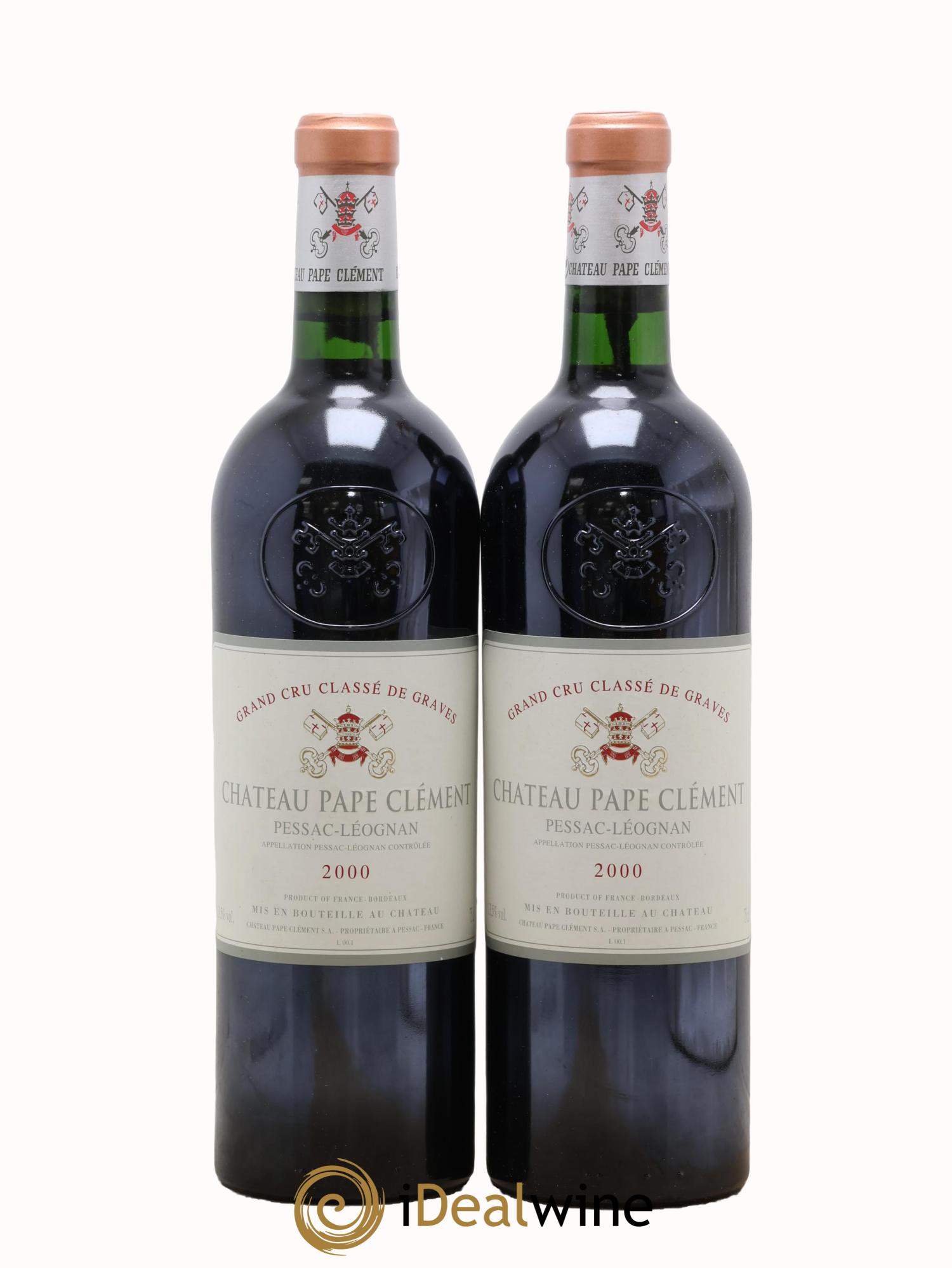 Château Pape Clément Cru Classé de Graves 2000 - Lot de 2 bouteilles - 0