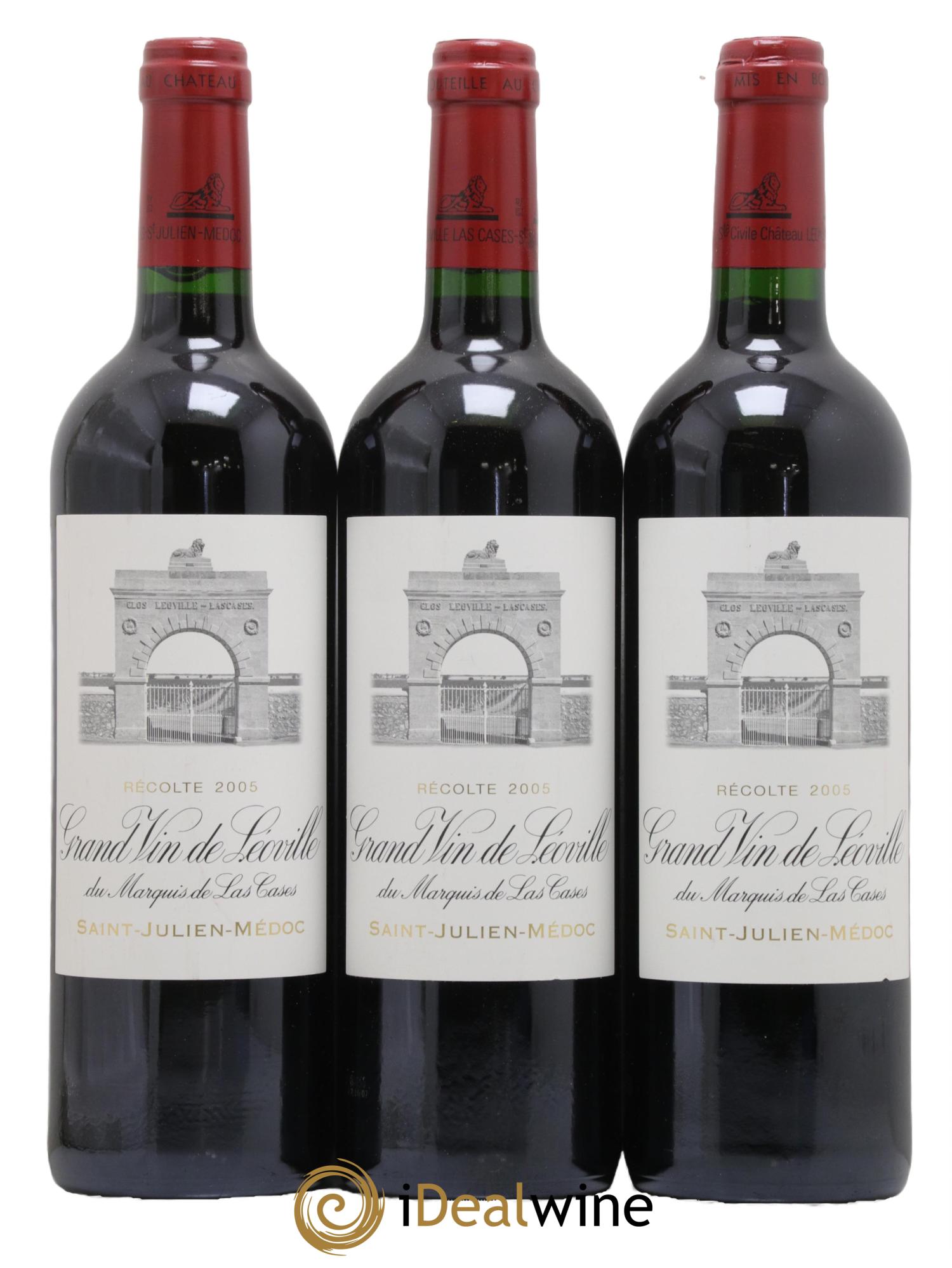 Château Léoville Las Cases 2ème Grand Cru Classé 2005 - Lot de 3 bouteilles - 0