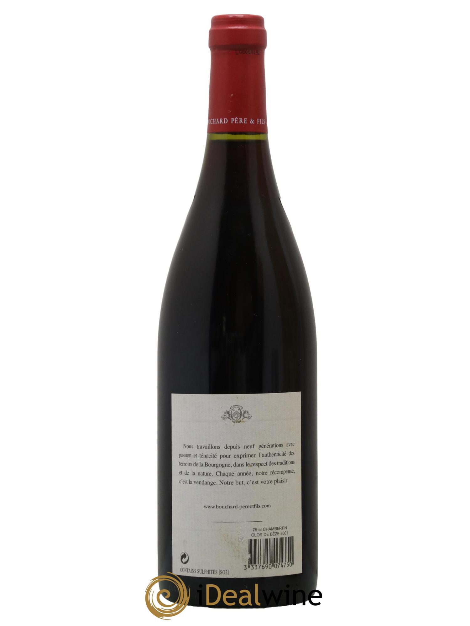 Chambertin Clos de Bèze Grand Cru Bouchard Père & Fils 2001 - Lot of 1 bottle - 2
