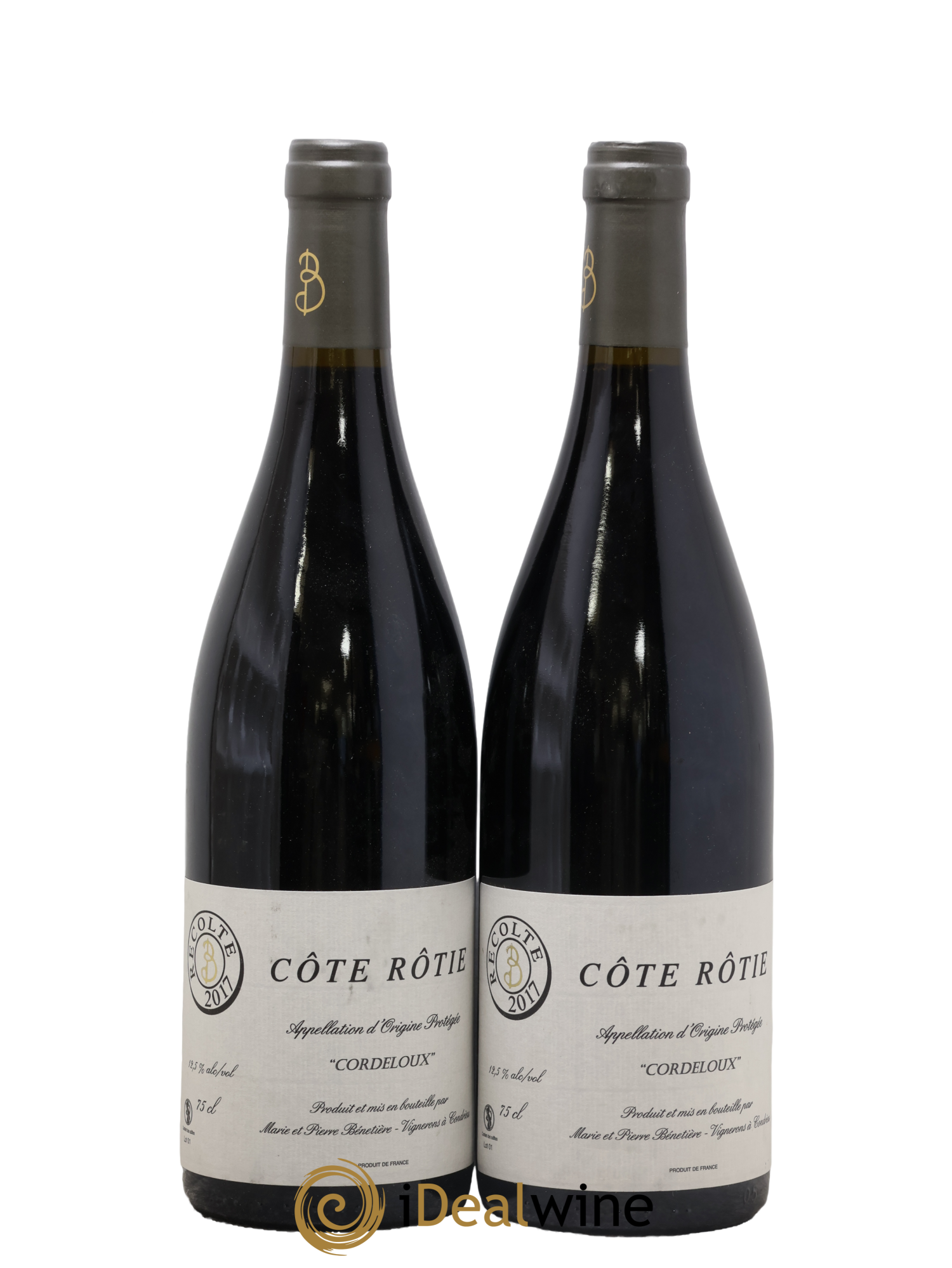 Côte-Rôtie Cordeloux Marie et Pierre Bénetière (Domaine) 2017 - Lot de 2 bouteilles - 0