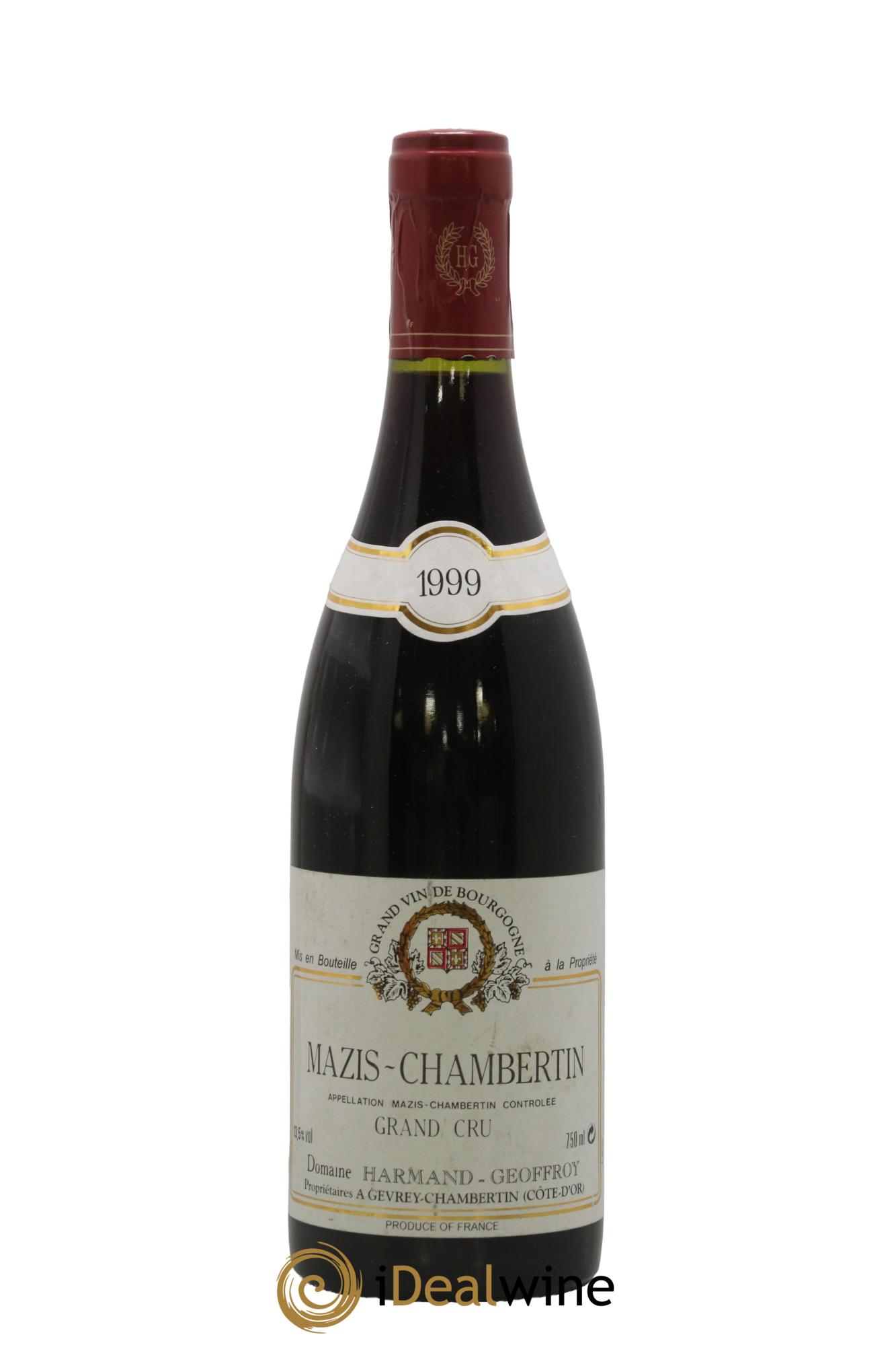 Mazis-Chambertin Grand Cru Harmand-Geoffroy (Domaine) 1999 - Lot de 1 bouteille - 0