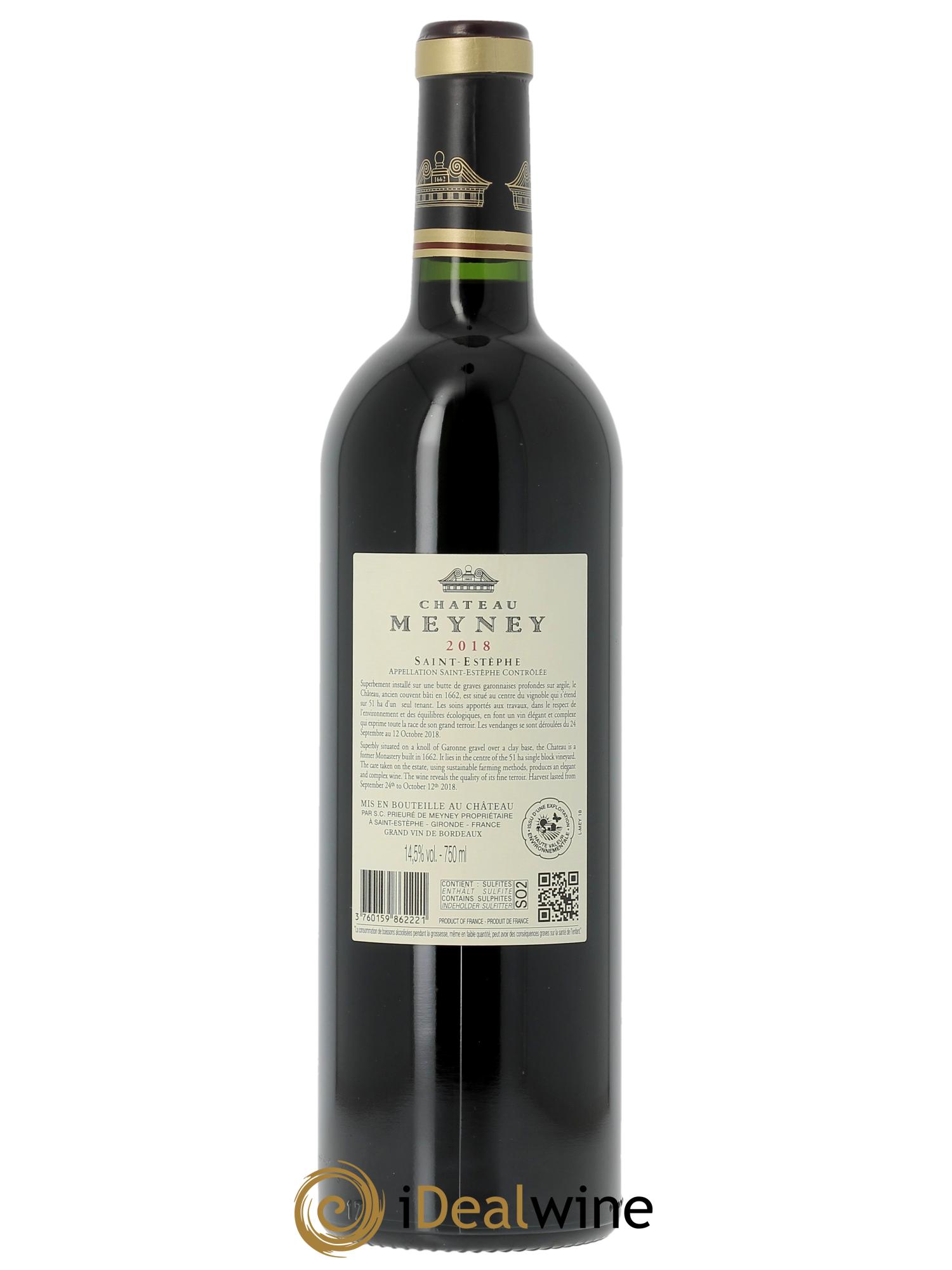Château Meyney 2018 - Lot de 1 bouteille - 1
