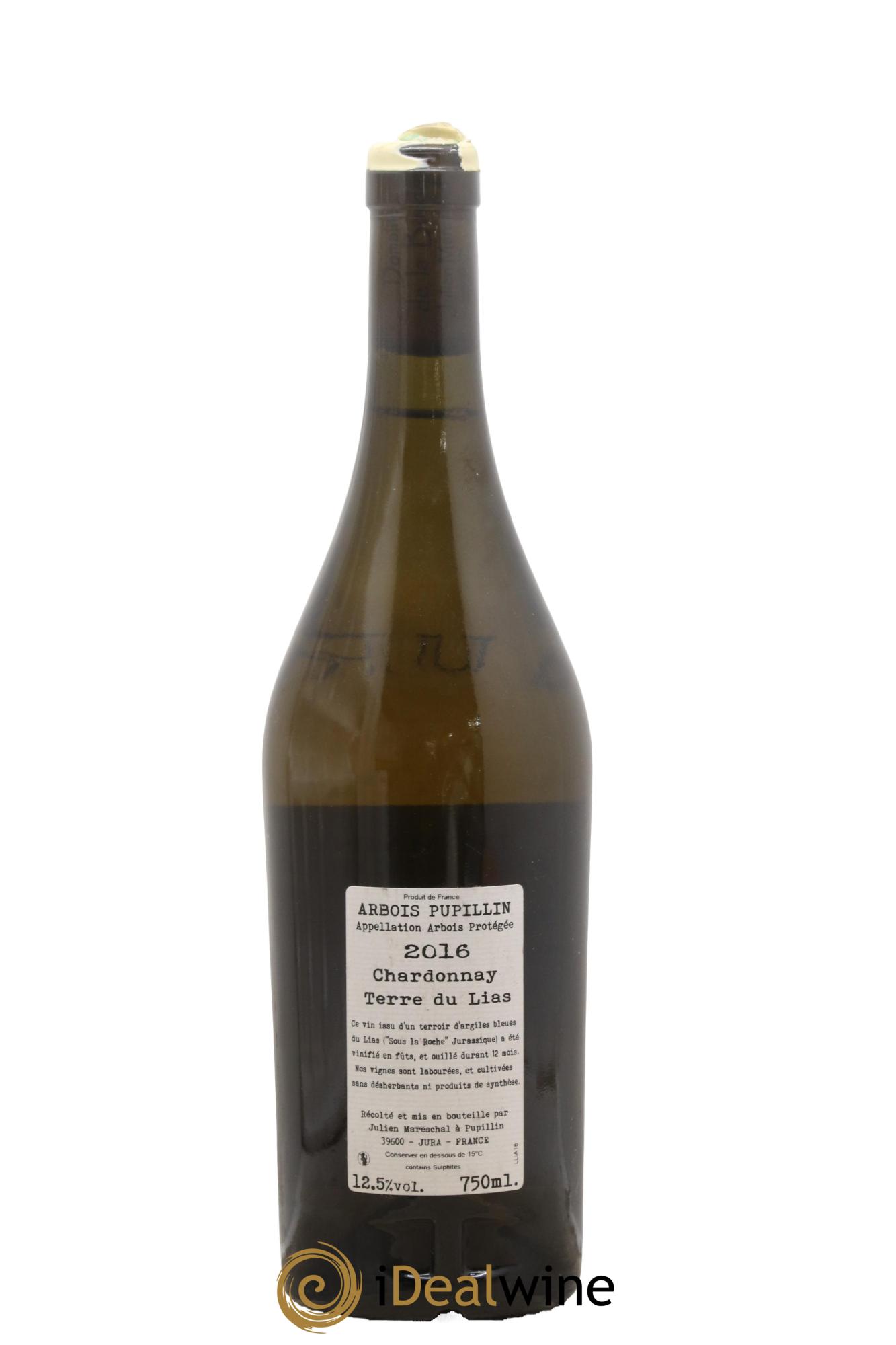 Arbois-Pupillin Chardonnay Terre du Lias Domaine de la Borde 2016 - Posten von 1 Flasche - 1