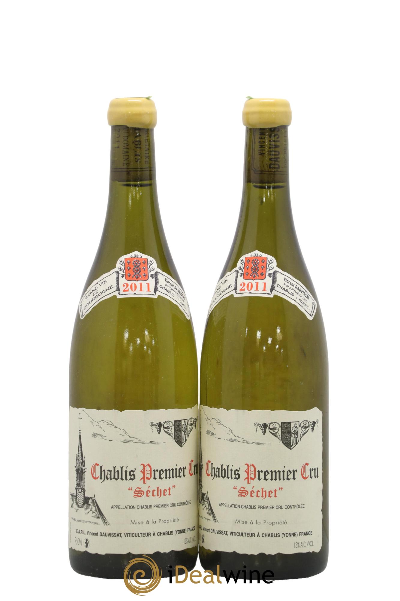 Chablis 1er Cru Séchet Vincent Dauvissat (Domaine) 2011 - Lot de 2 bouteilles - 0