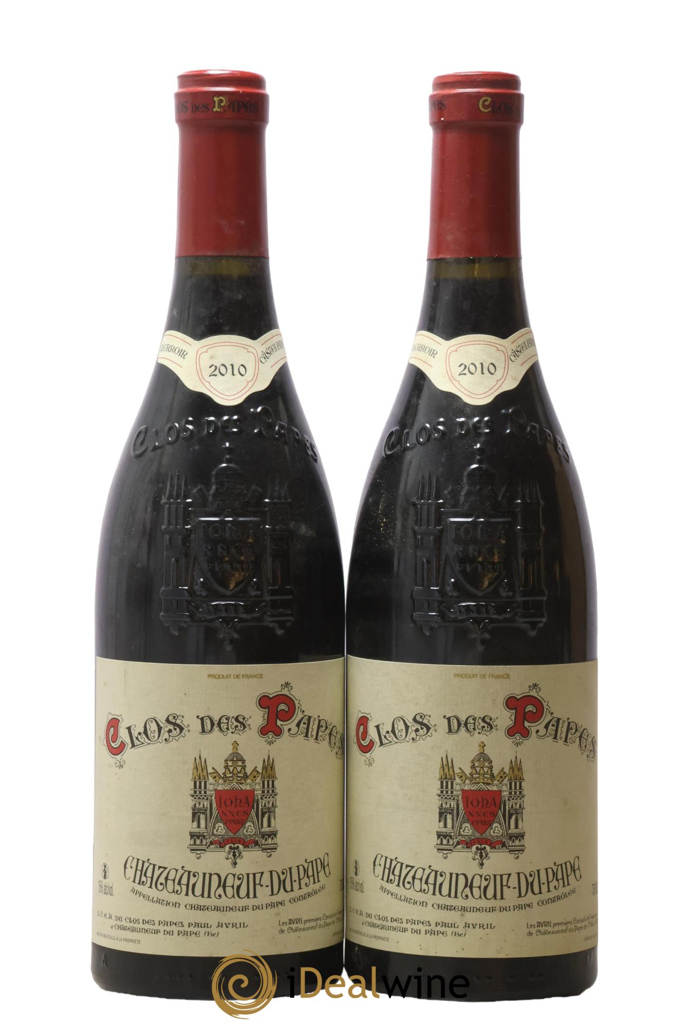 Châteauneuf-du-Pape Clos des Papes - Paul Avril 2010 - Lotto di 2 bottiglie - 0