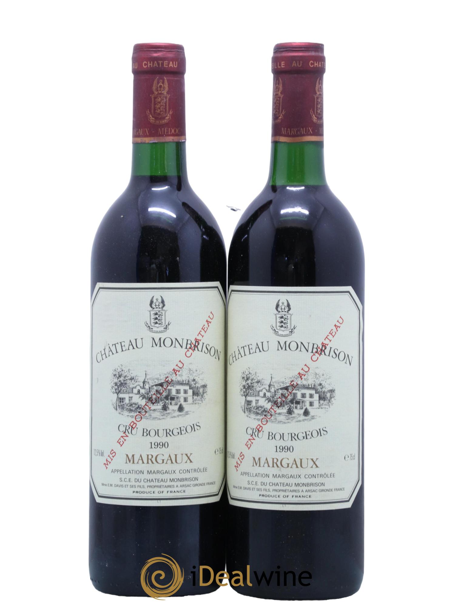 Château Monbrison 1990 - Lot of 2 bottles - 0