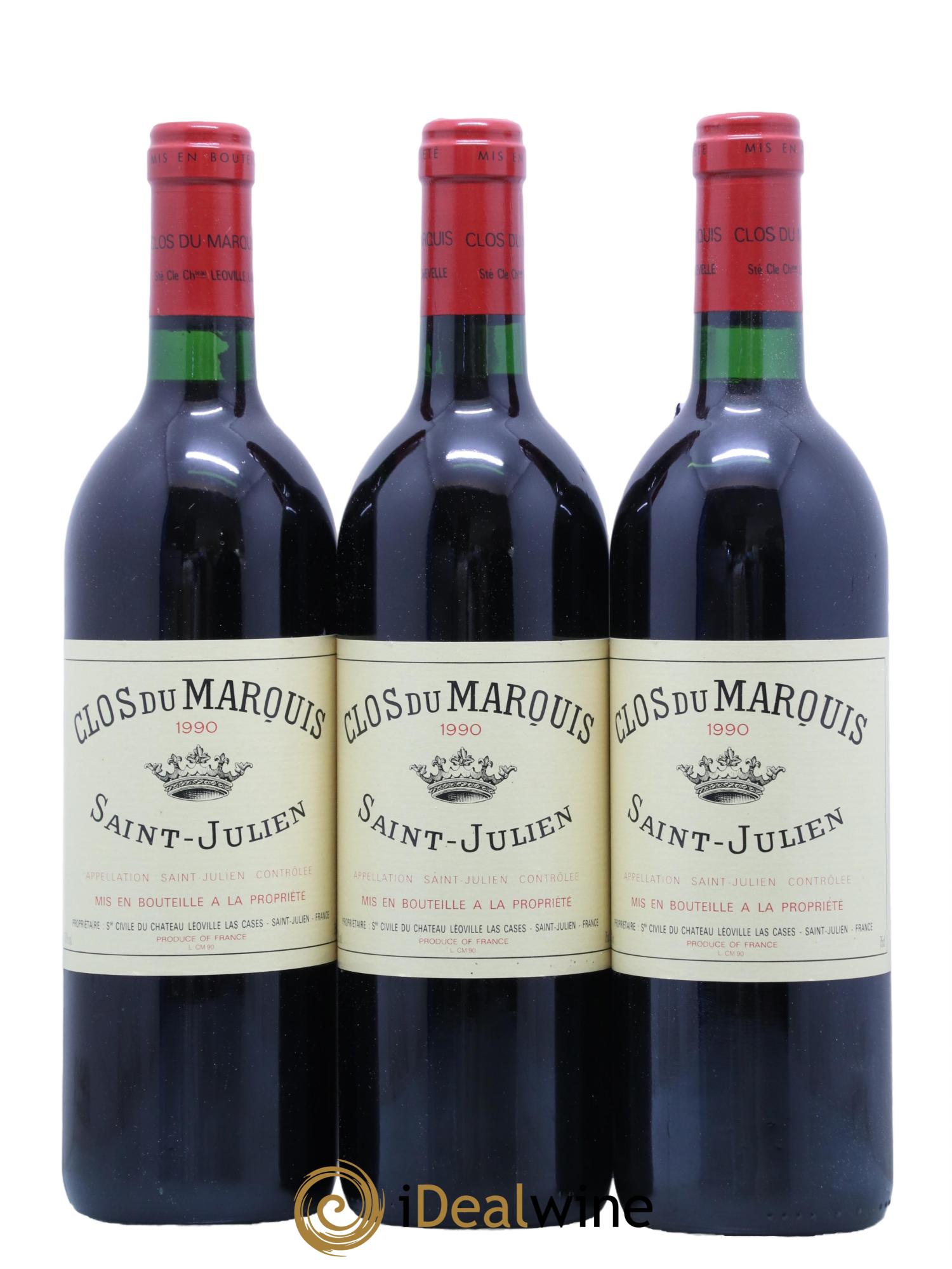 Clos du Marquis 1990 - Lot de 3 bouteilles - 0