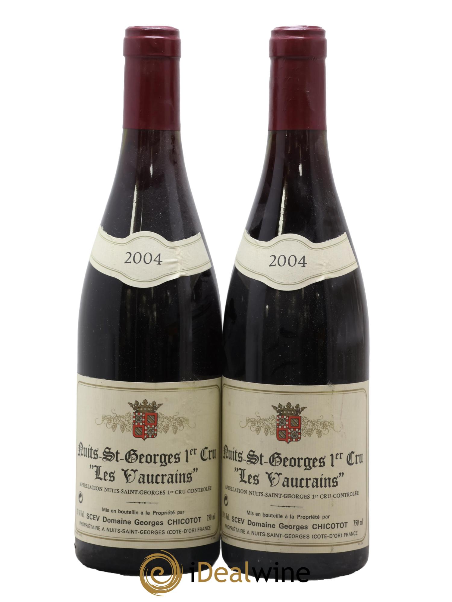 Nuits-Saint-Georges 1er Cru Les Vaucrains Chicotot 2004 - Lot de 2 bouteilles - 0
