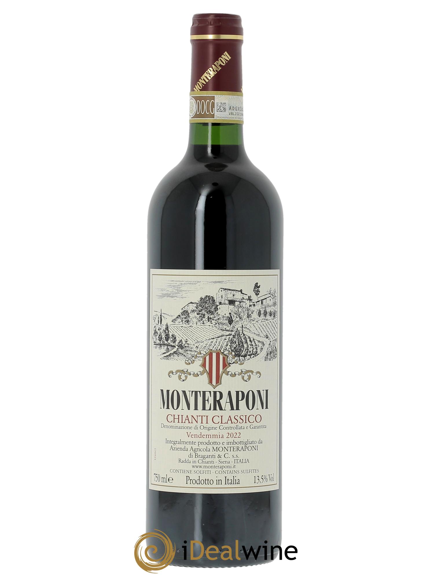 Chianti Classico DOCG Monteraponi  2022 - Lot de 1 bouteille - 0