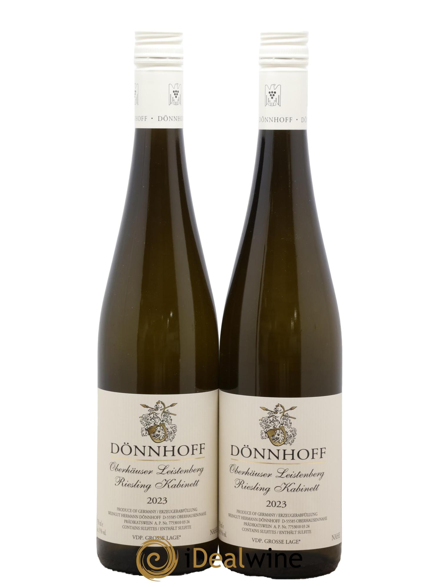 Allemagne Nahe Riesling Kabinett Oberhauser Leistenberg Donnhoff VDP GG 2023 - Lot de 2 bouteilles - 0
