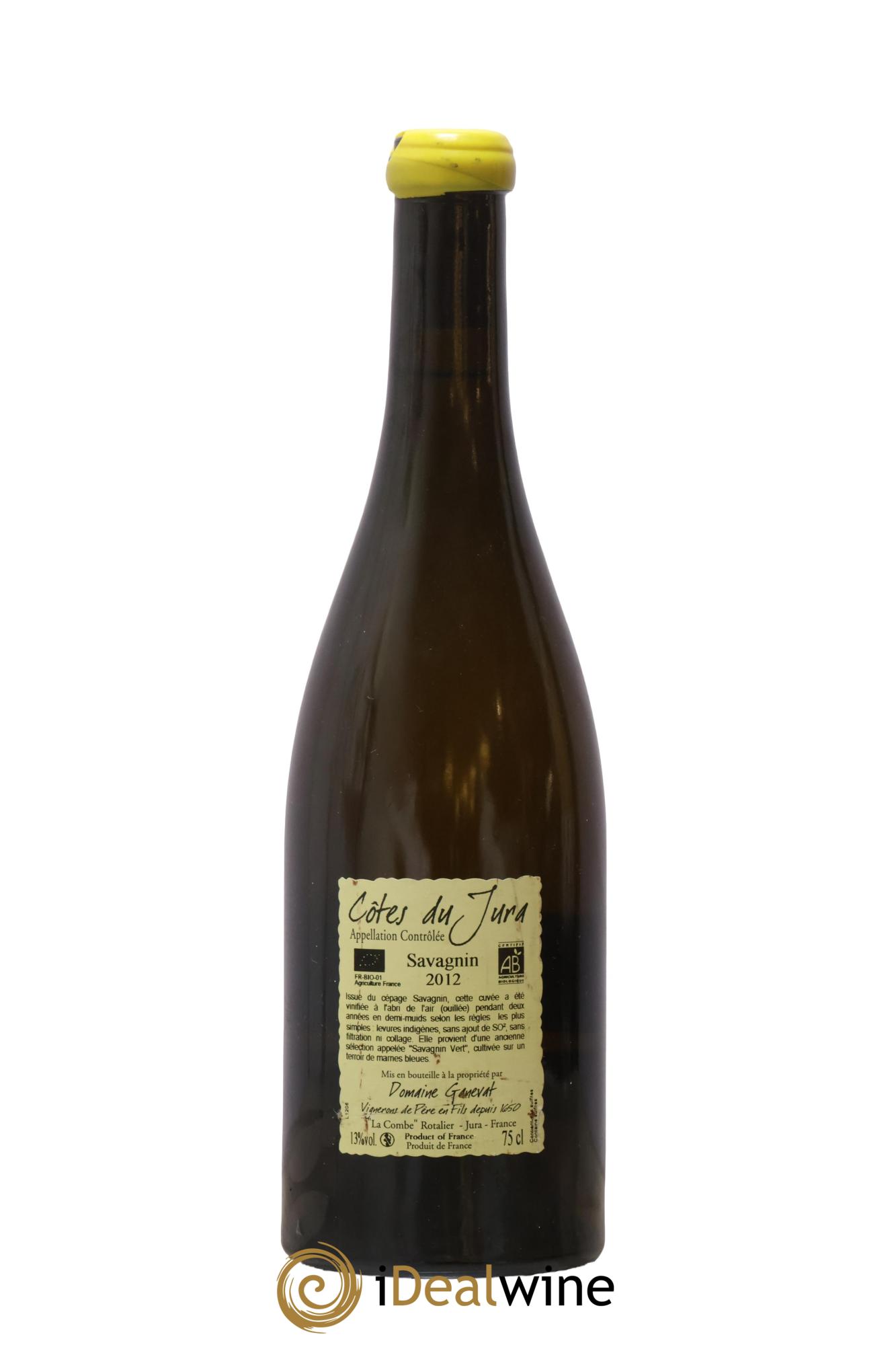 Côtes du Jura Les Chalasses Marnes Bleues Jean-François Ganevat (Domaine) 2012 - Lot de 1 bouteille - 1