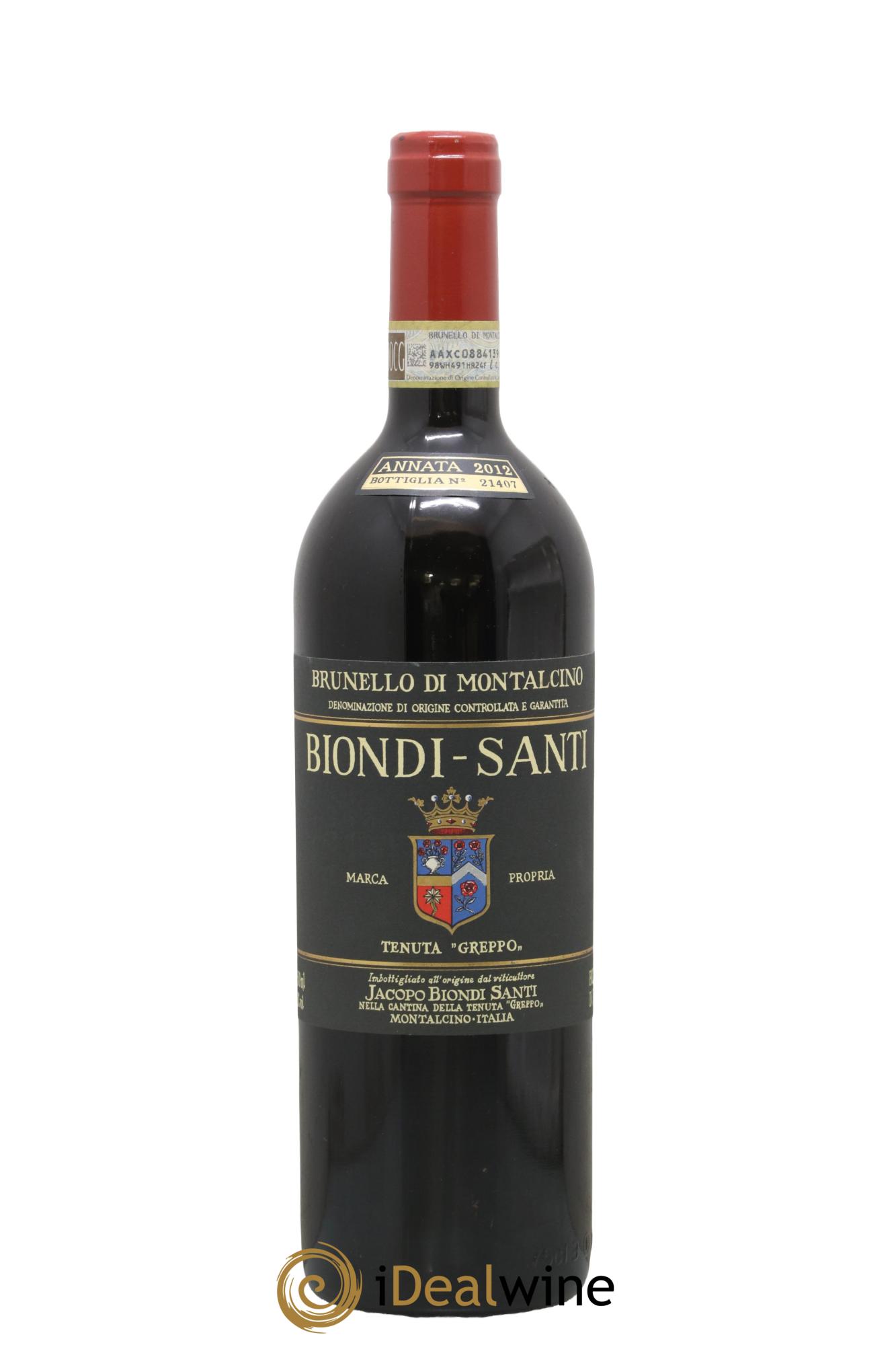 Brunello di Montalcino DOCG Biondi-Santi Tenuta Greppo 2012 - Lot de 1 bouteille - 0