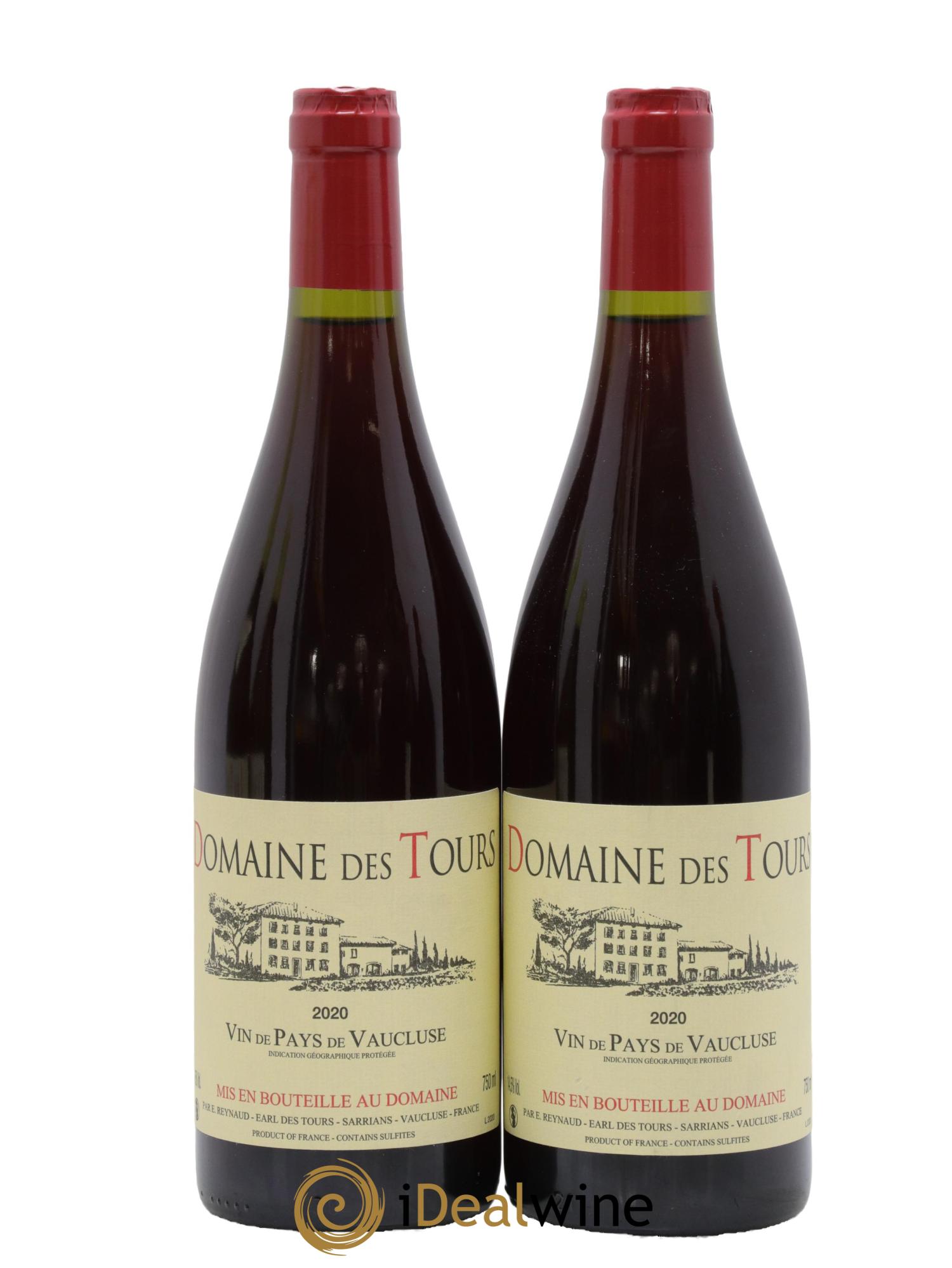 Vaucluse (Vin de Pays de Vaucluse) Domaine des Tours Emmanuel Reynaud 2020 - Lot de 2 bouteilles - 0