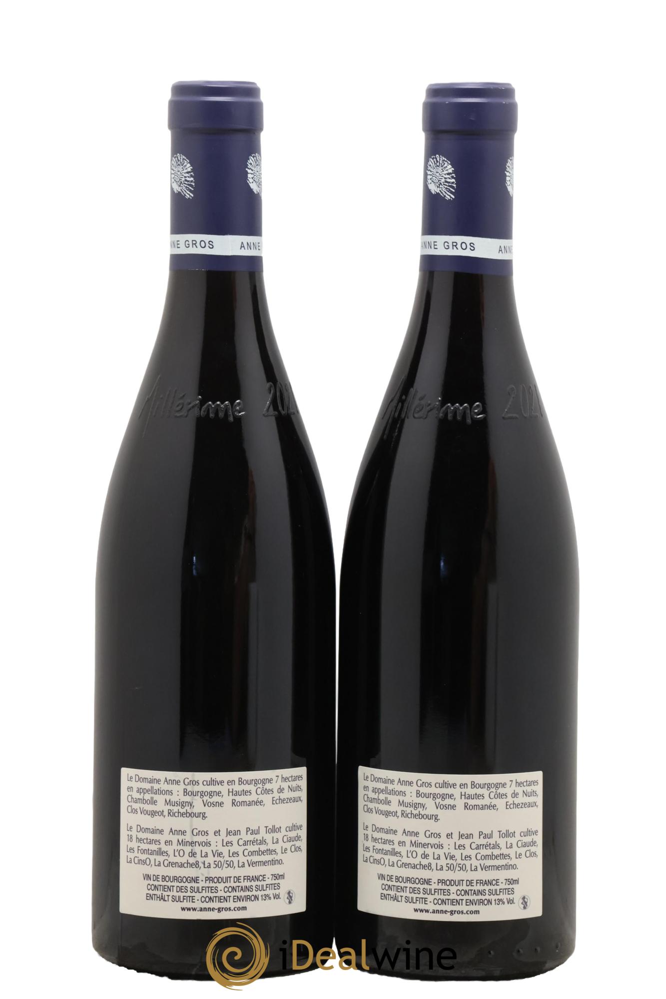 Richebourg Grand Cru Anne Gros 2021 - Lot of 2 bottles - 1