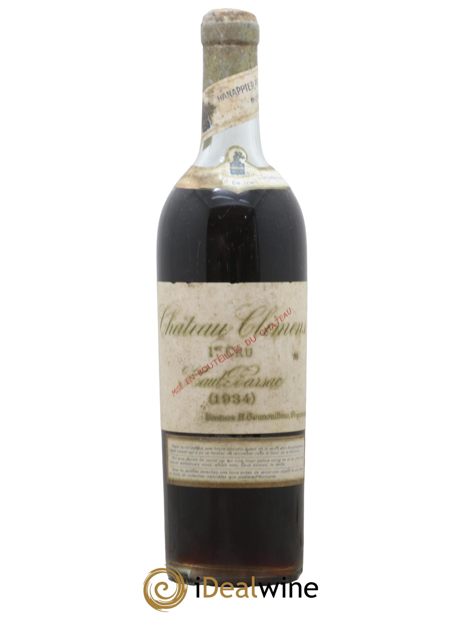 Château Climens 1er Grand Cru Classé 1934 - Lotto di 1 bottiglia - 0