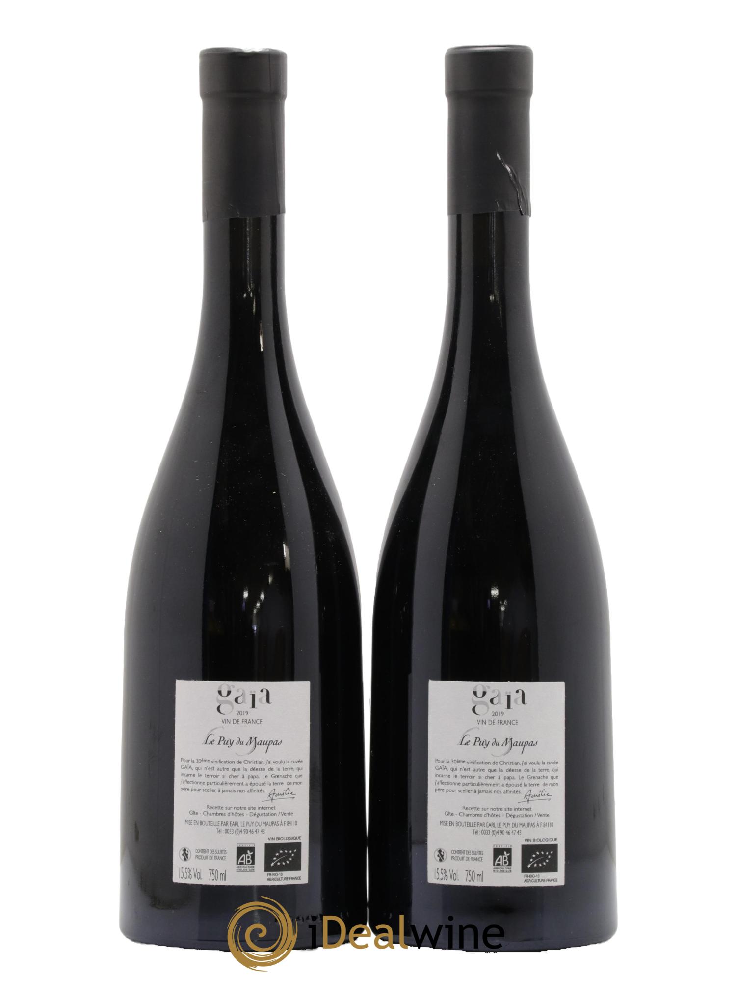 Vin de France Gaia Le Puy de Maupas 2019 - Lotto di 2 bottiglie - 1