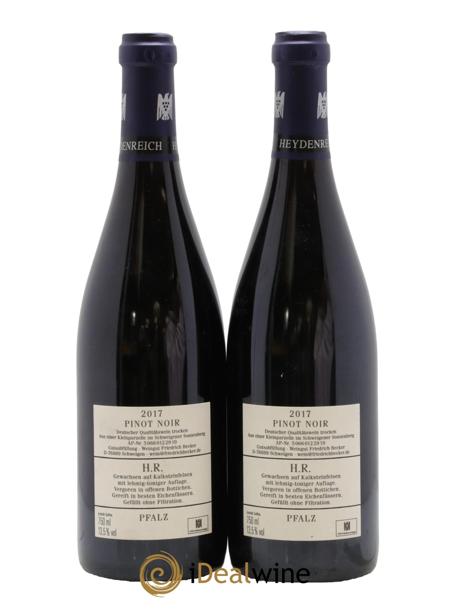 Allemagne Friedrich Becker Grosses Gewächs Heydenreich 2017 - Lot of 2 bottles - 1